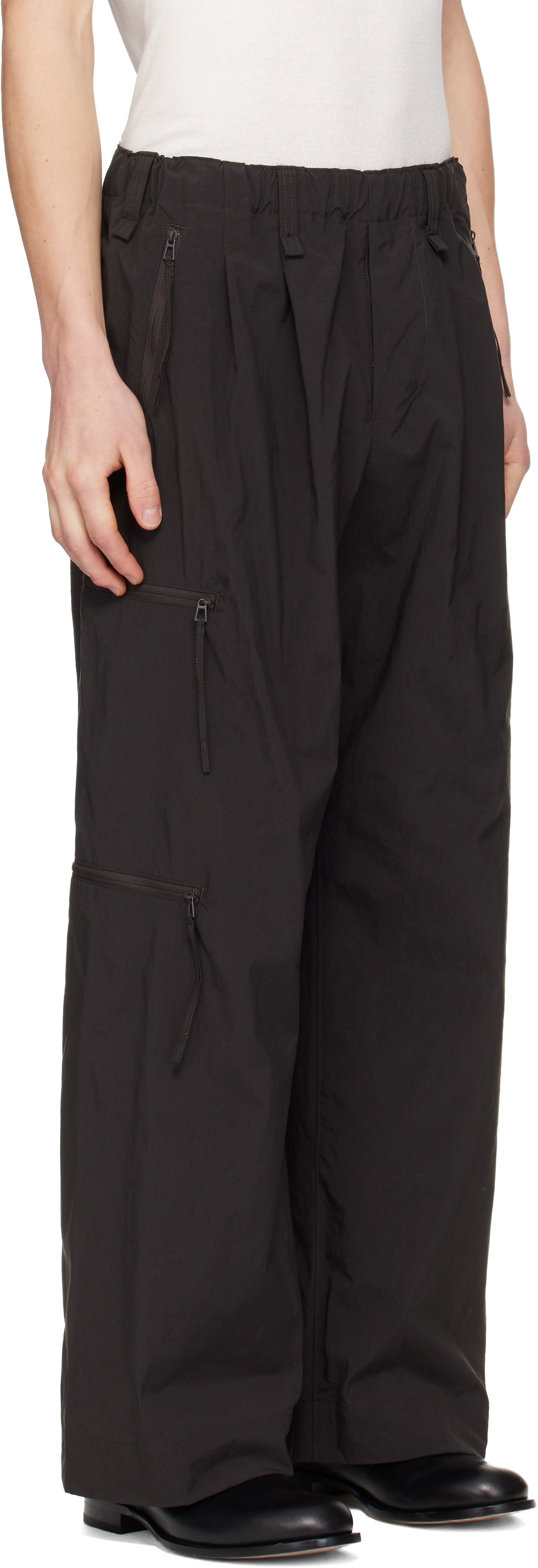 HOMME PLISSÉ ISSEY MIYAKE: Brown Quarry Trousers | SSENSE