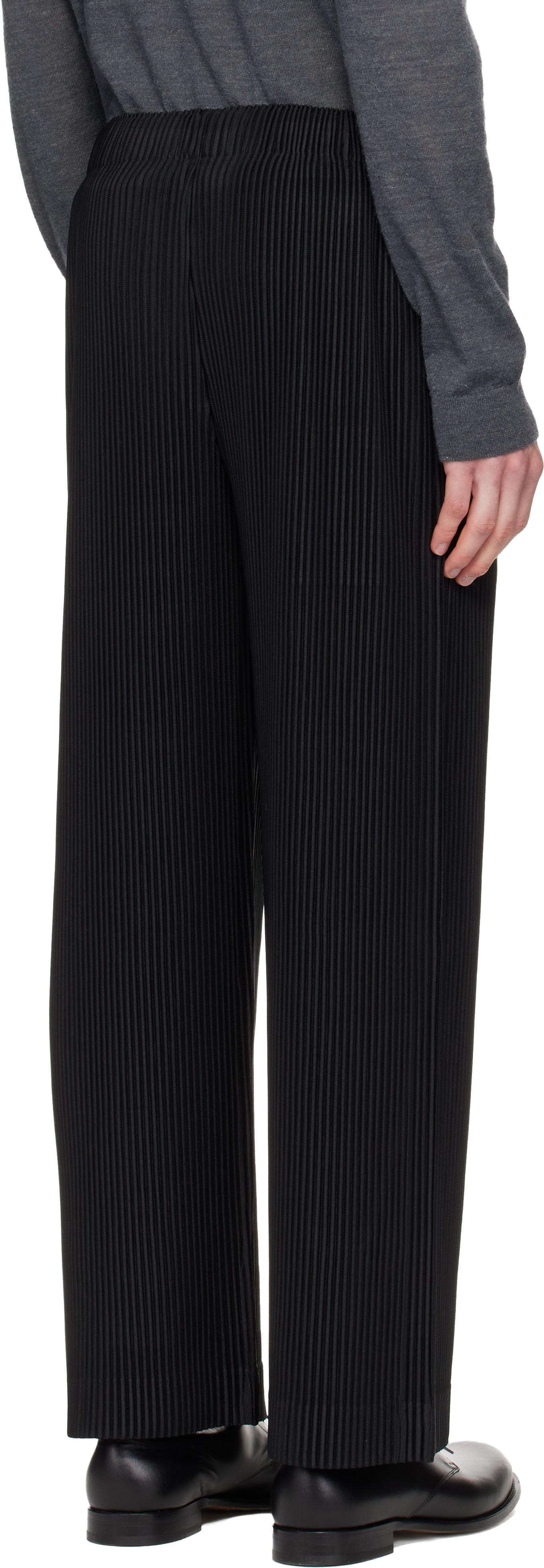 HOMME PLISSÉ ISSEY MIYAKE: Black Monthly Colors October Trousers