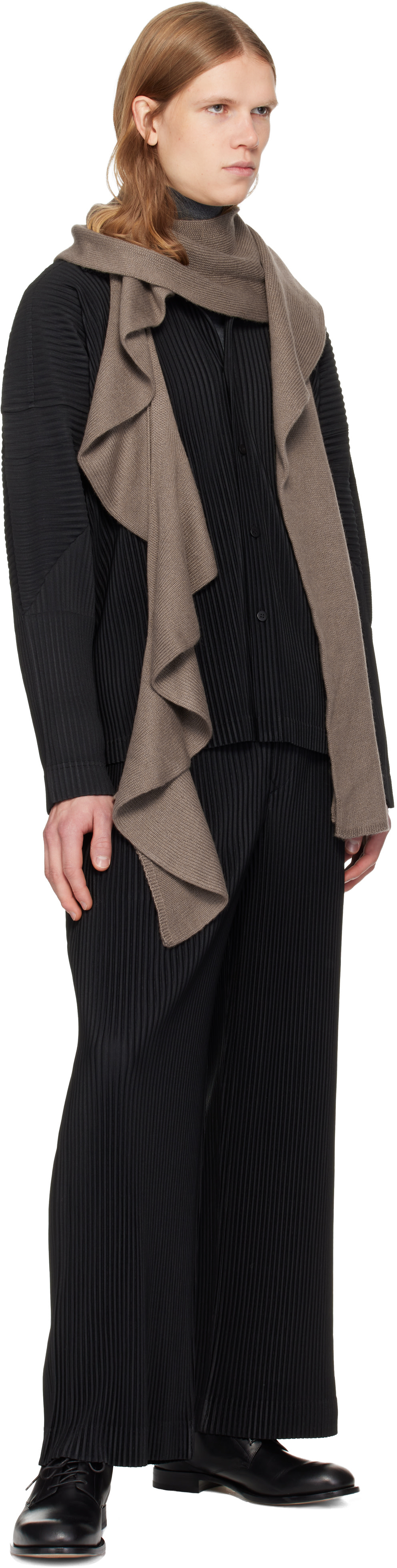 HOMME PLISSÉ ISSEY MIYAKE: Black Monthly Colors October Trousers