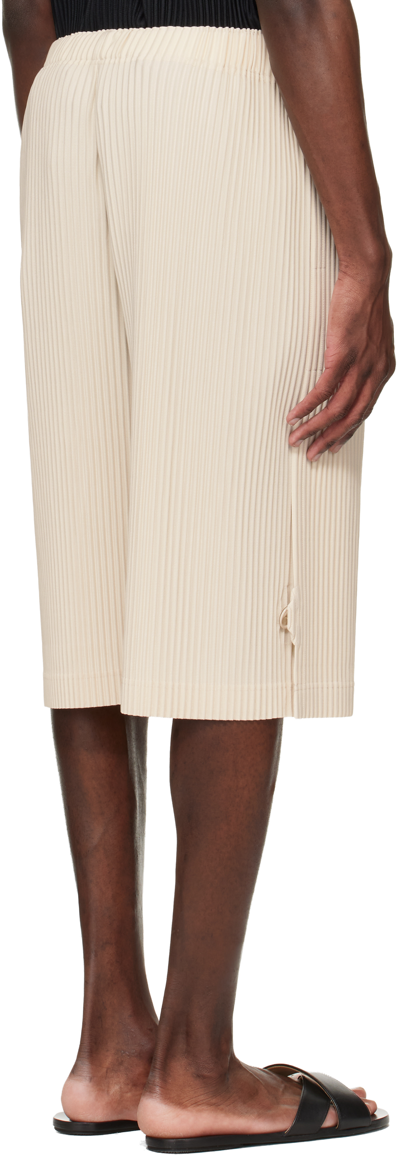 HOMME PLISSÉ ISSEY MIYAKE: Beige Wear Or Wrap Shorts | SSENSE