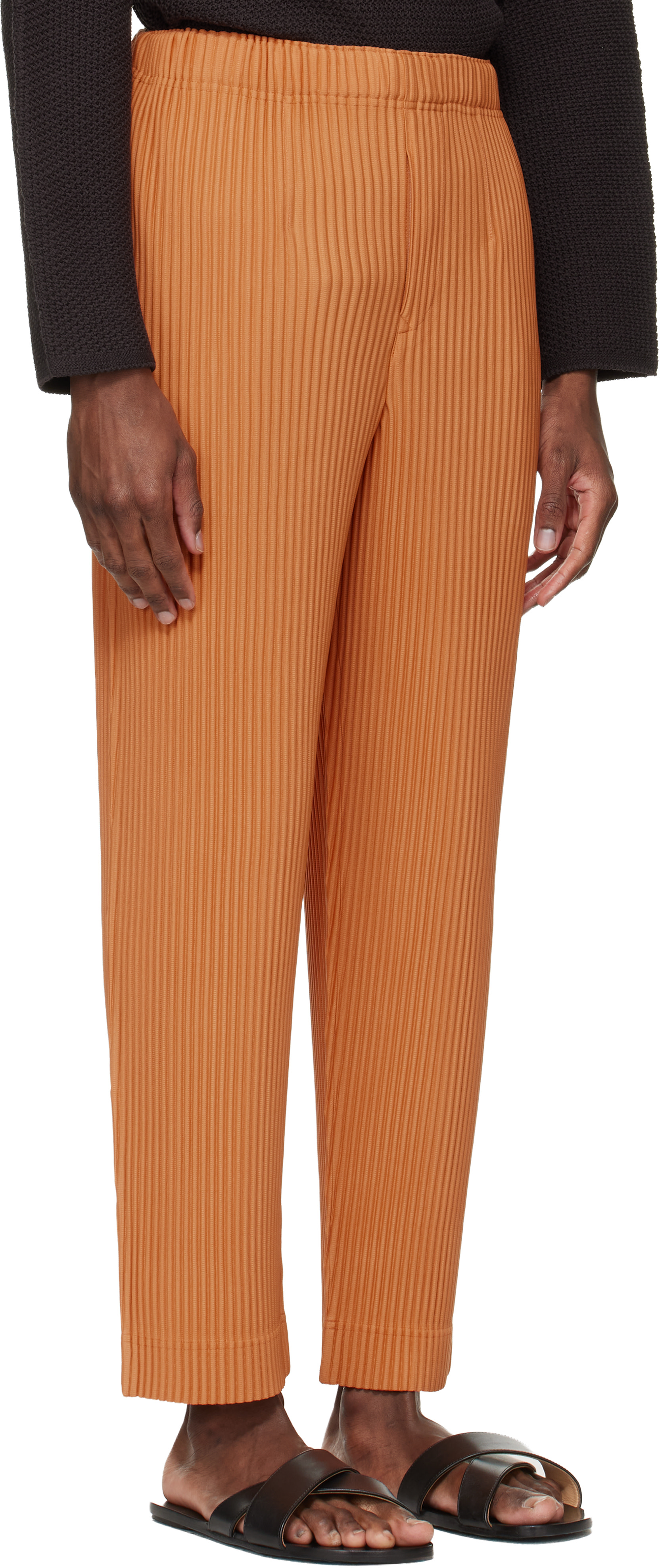 HOMME PLISSÉ ISSEY MIYAKE: Orange Monthly Colors March Trousers