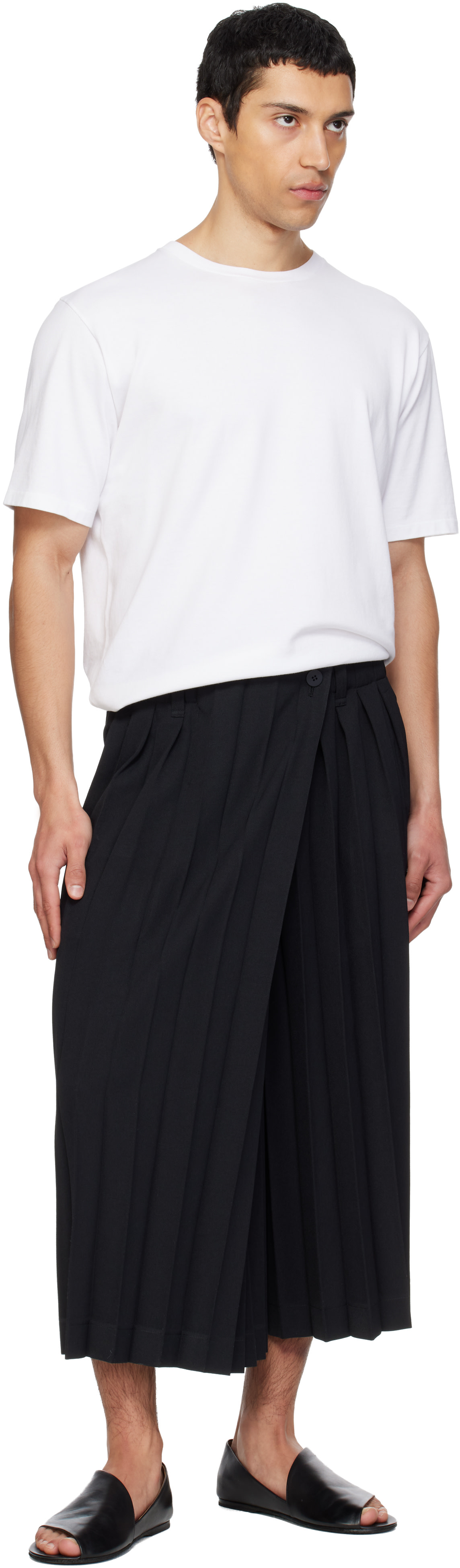 HOMME PLISSÉ ISSEY MIYAKE: Black Edge Ensemble Trousers | SSENSE