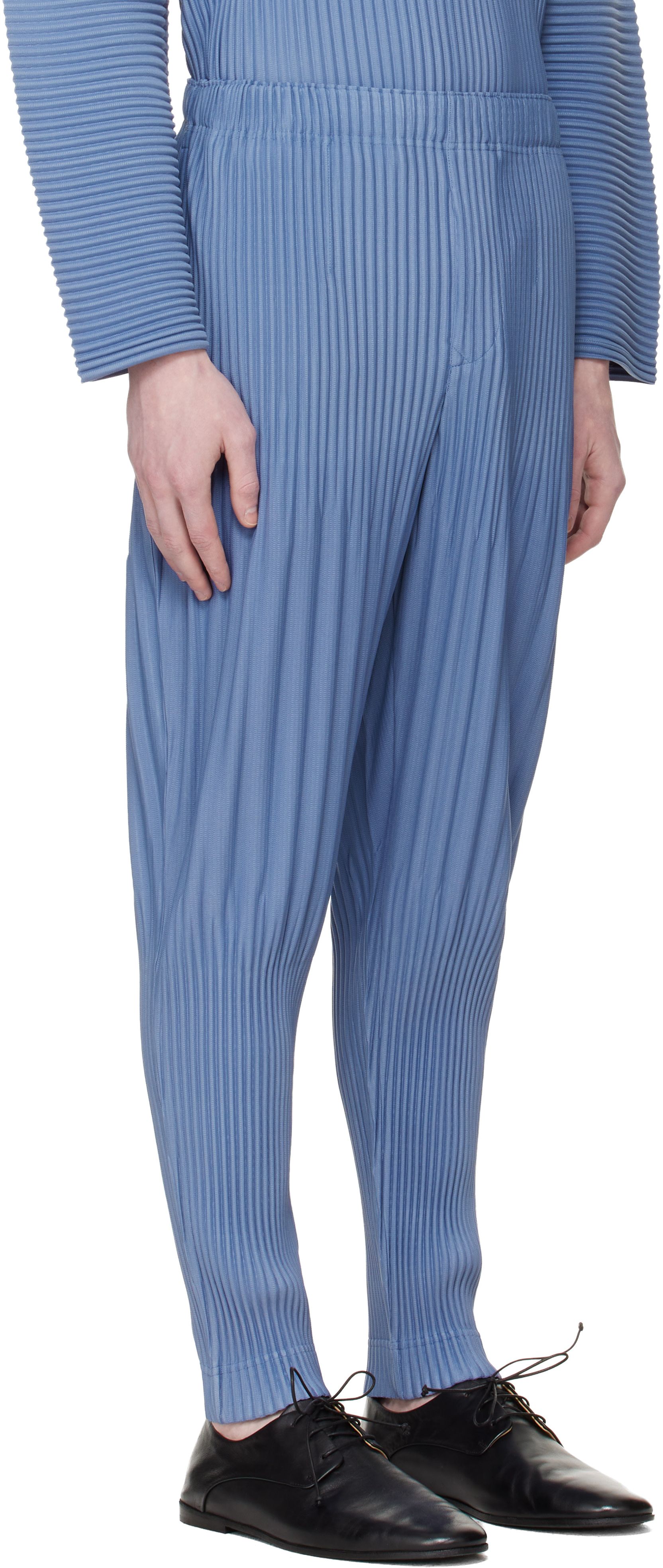 HOMME PLISSÉ ISSEY MIYAKE: Blue Monthly Colors February Trousers