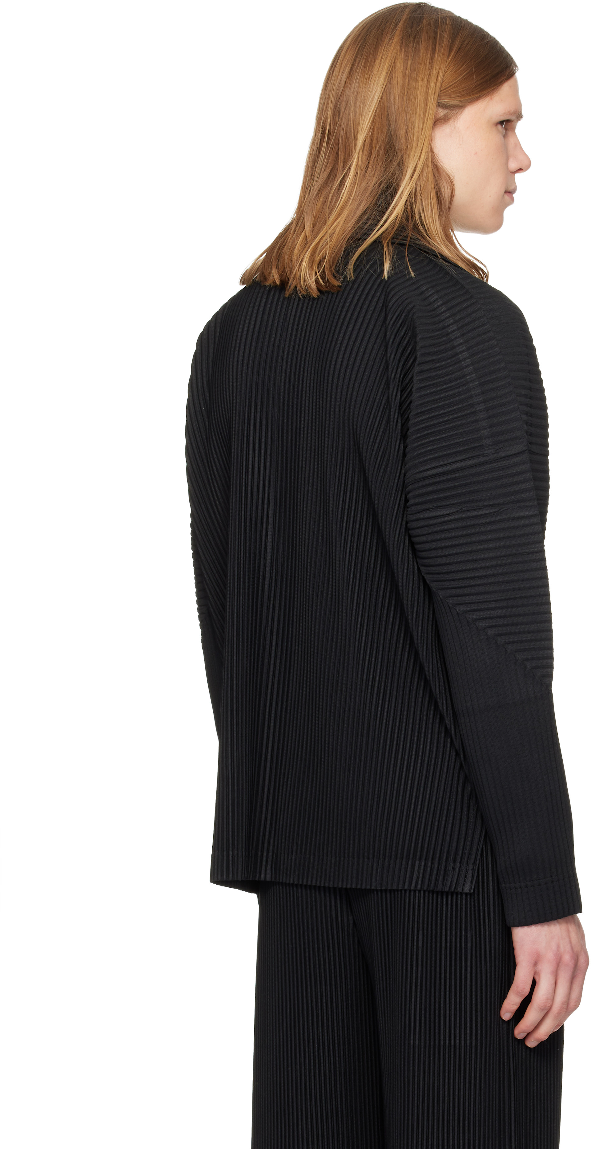 HOMME PLISSÉ ISSEY MIYAKE: Black Monthly Colors October Shirt | SSENSE