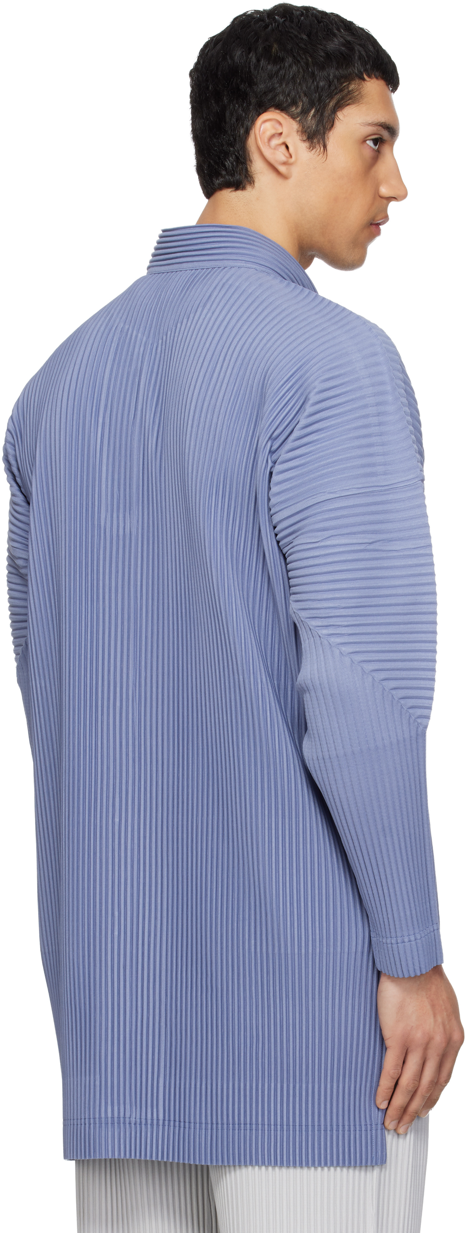 HOMME PLISSÉ ISSEY MIYAKE: Blue Monthly Colors February Shirt | SSENSE