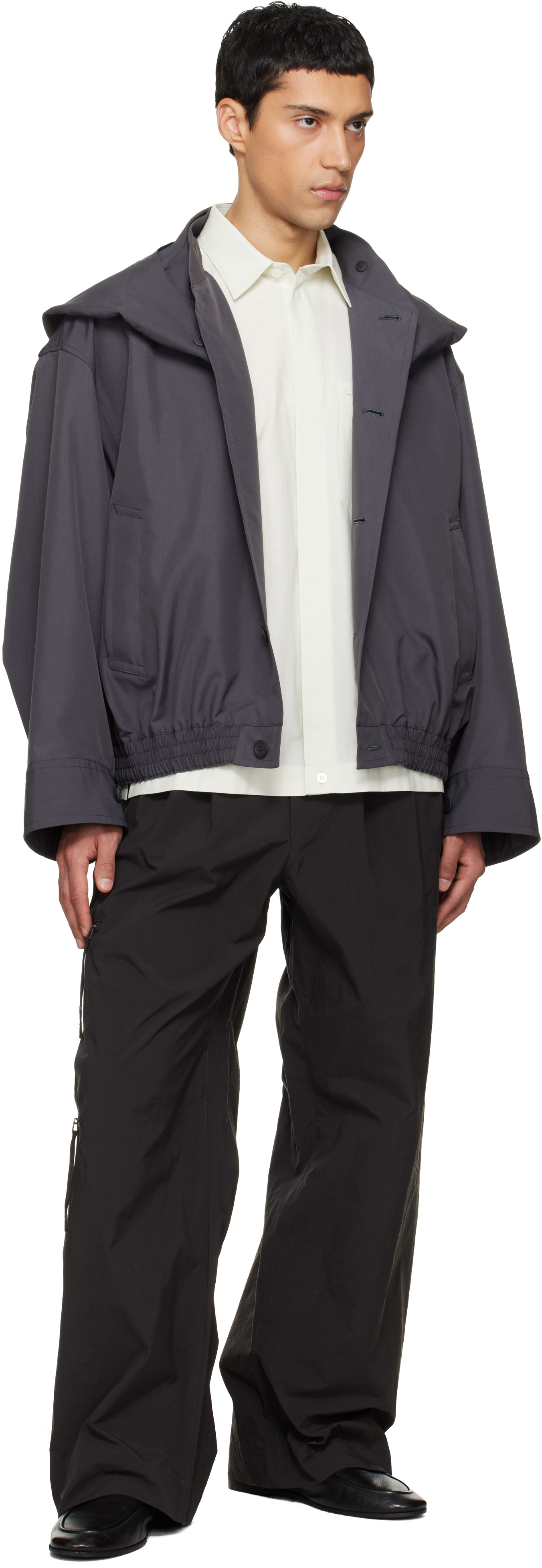 HOMME PLISSÉ ISSEY MIYAKE: Green Streamline Shirt | SSENSE
