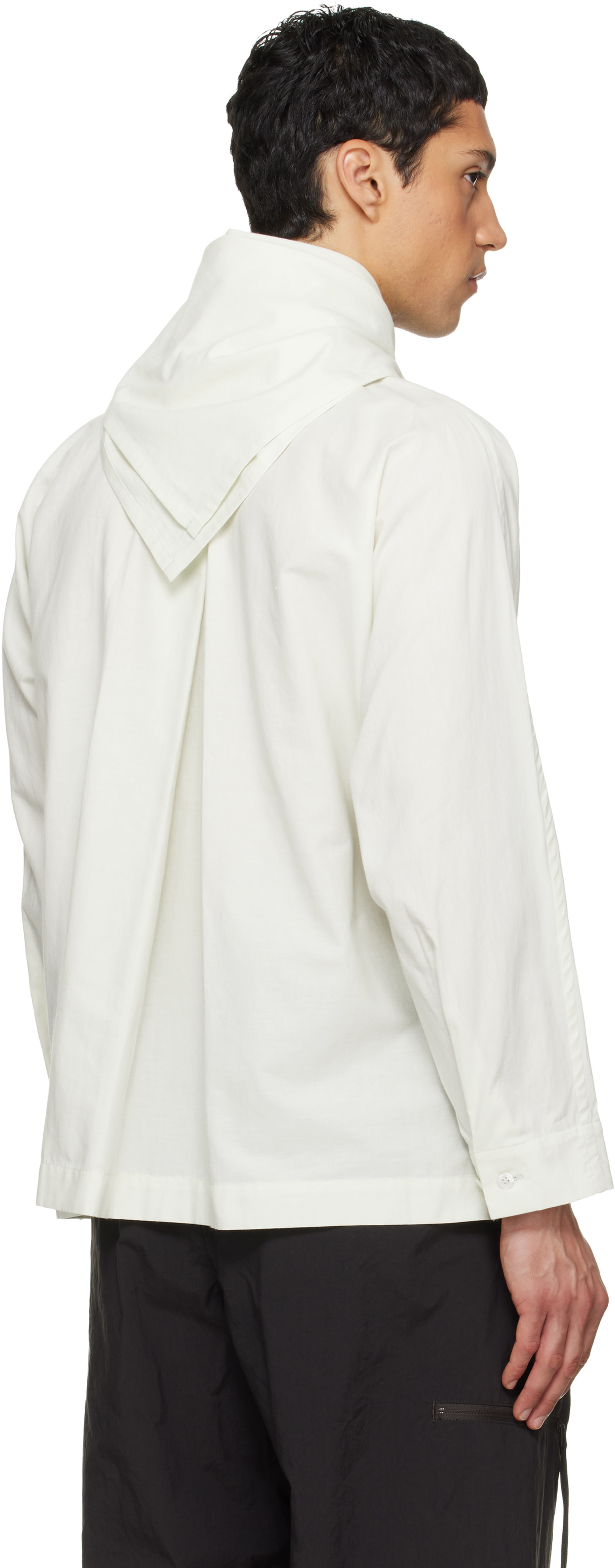 HOMME PLISSÉ ISSEY MIYAKE: Green Streamline Shirt | SSENSE