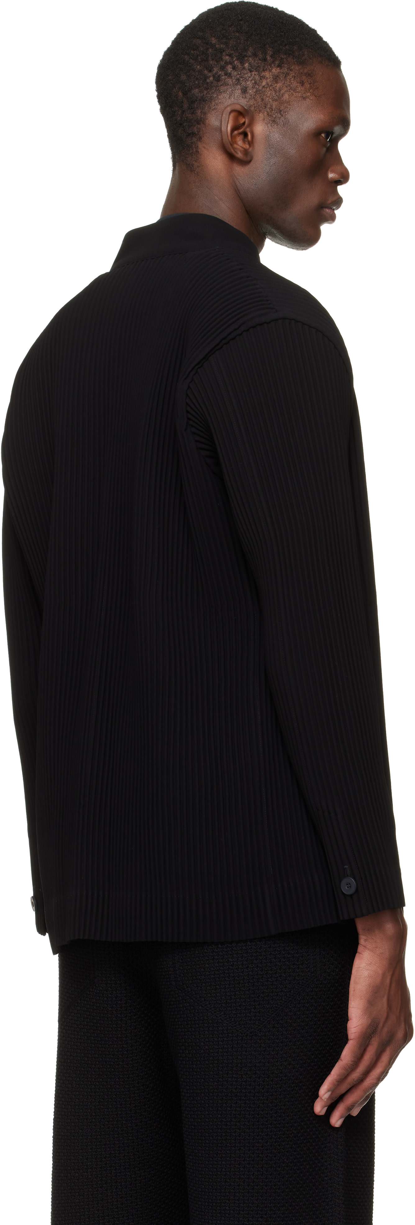 HOMME PLISSÉ ISSEY MIYAKE セットアップ ブラック HOMME PLISSÉ ISSEY MIYAKE: Black Tuxedo Pleats Blazer | SSENSE Canada