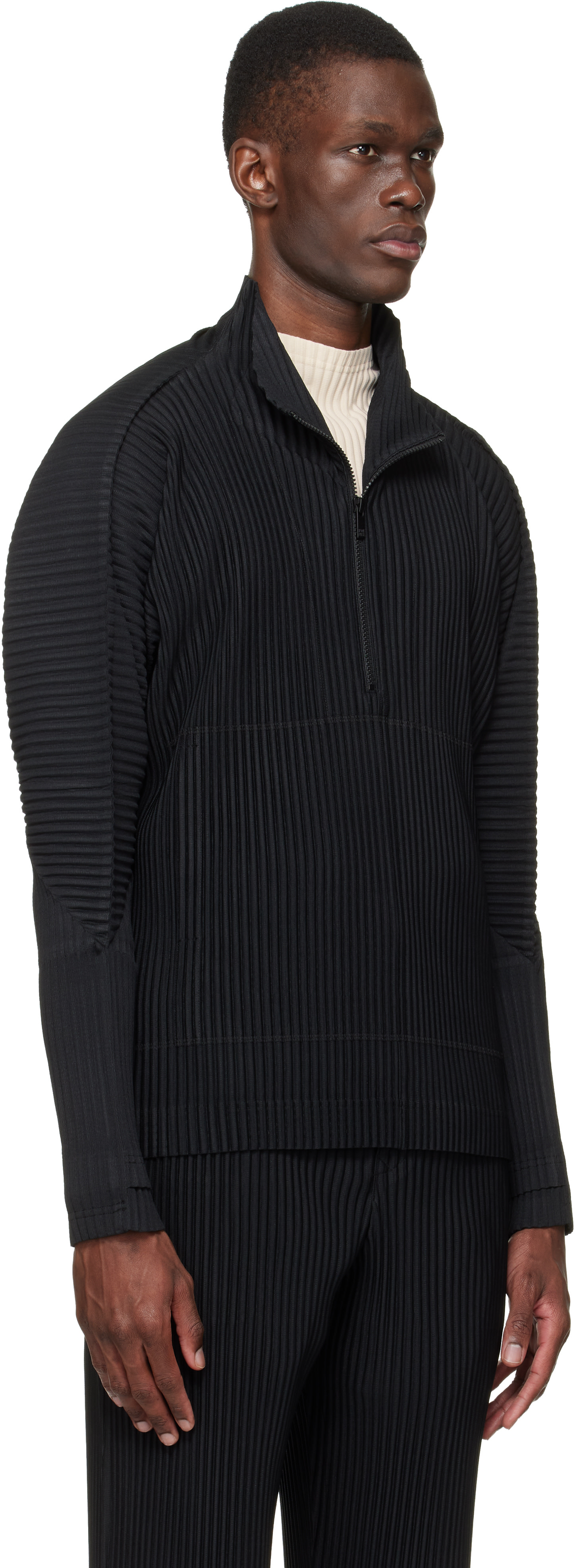 HOMME PLISSÉ ISSEY MIYAKE: Black Monthly Colors March Sweater | SSENSE