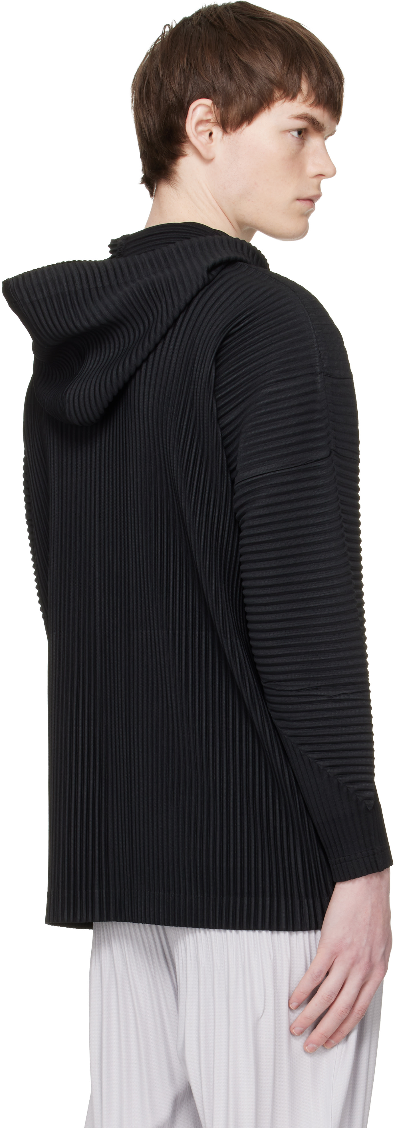 HOMME PLISSÉ ISSEY MIYAKE: Black Monthly Colors February Hoodie