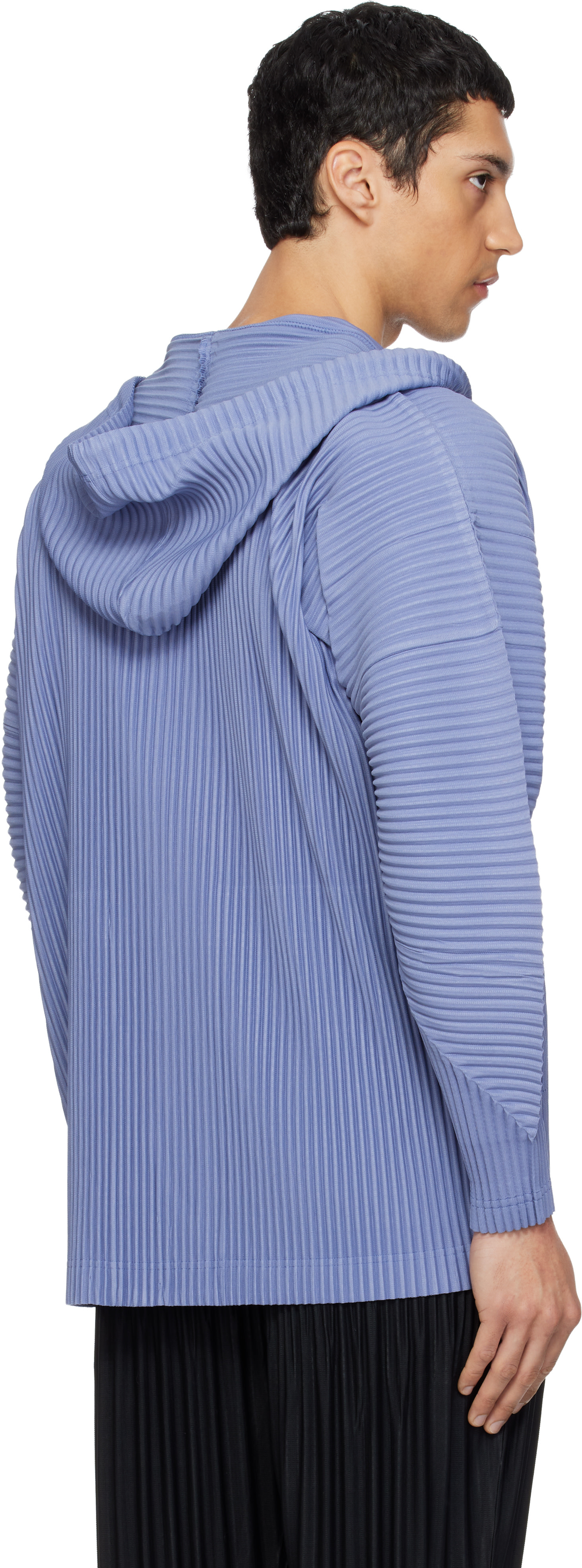 HOMME PLISSÉ ISSEY MIYAKE: Blue Monthly Colors February Hoodie