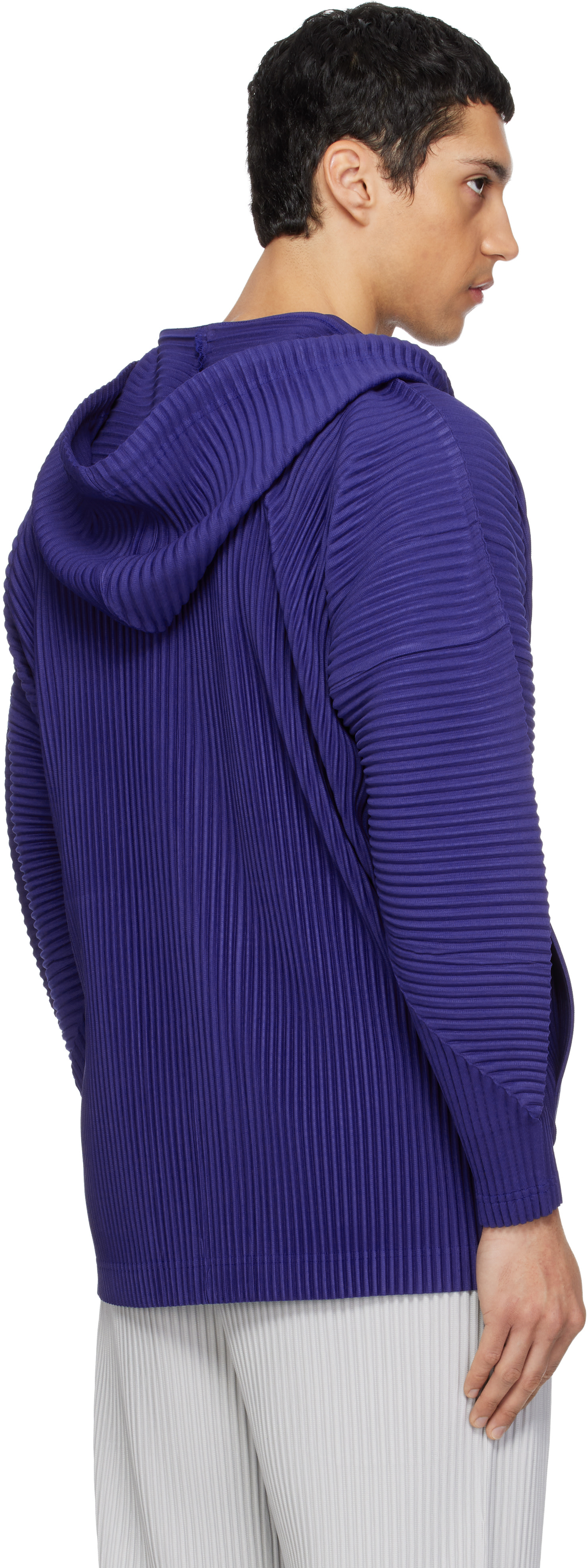 HOMME PLISSÉ ISSEY MIYAKE: Navy Monthly Colors February Hoodie