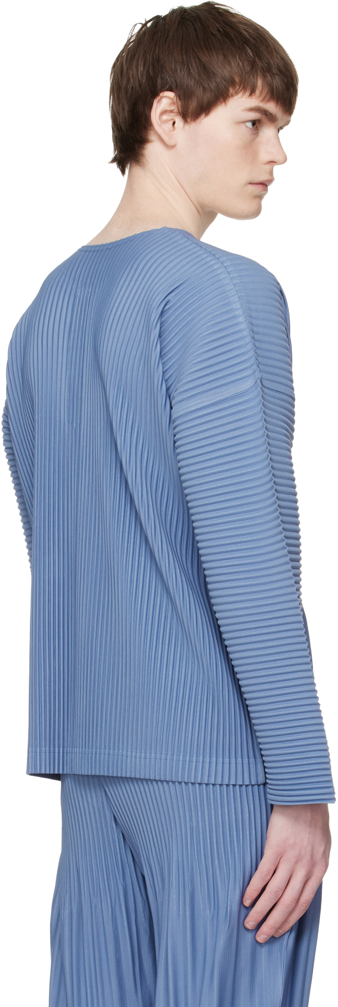 HOMME PLISSÉ ISSEY MIYAKE: Blue Monthly Colors February Henley