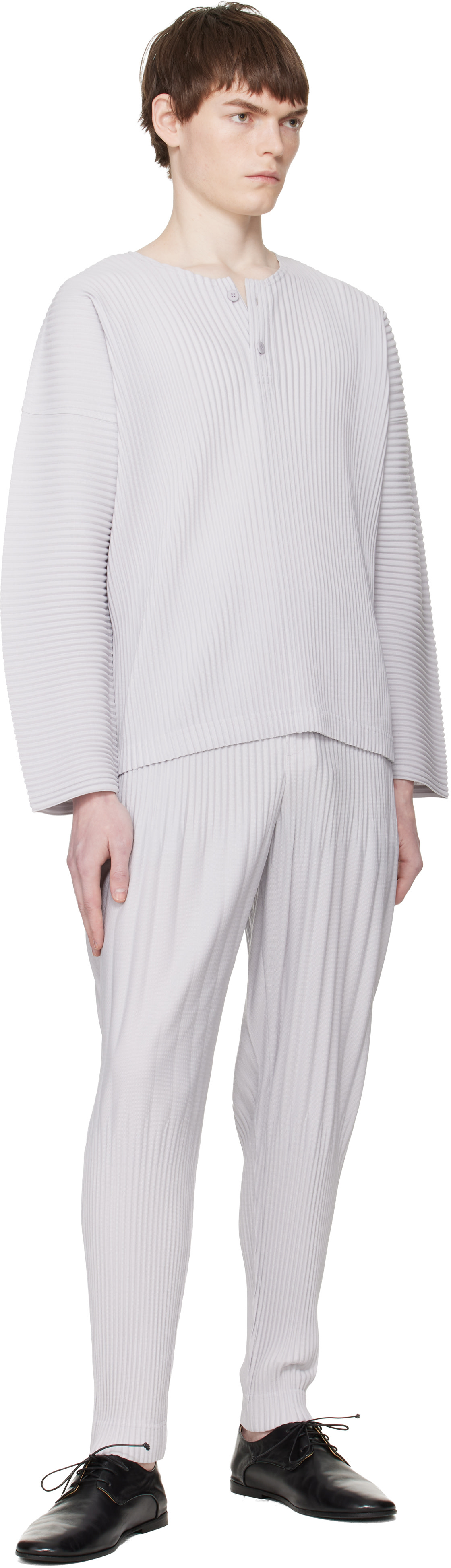 HOMME PLISSÉ ISSEY MIYAKE: Gray Monthly Colors February Henley