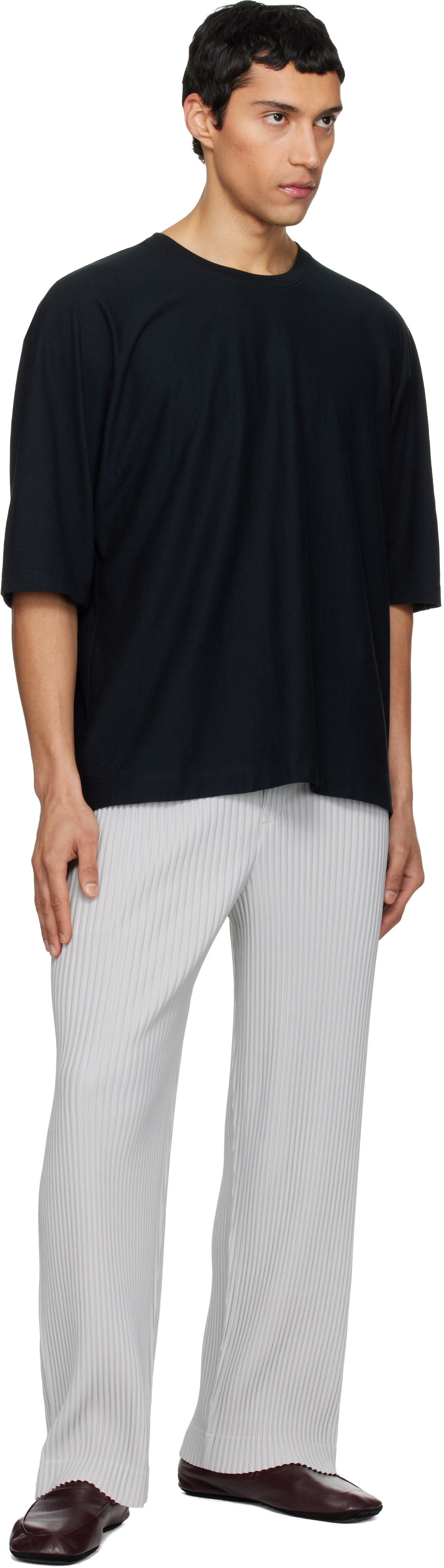 HOMME PLISSÉ ISSEY MIYAKE: Black Release-T Basic T-shirt | SSENSE