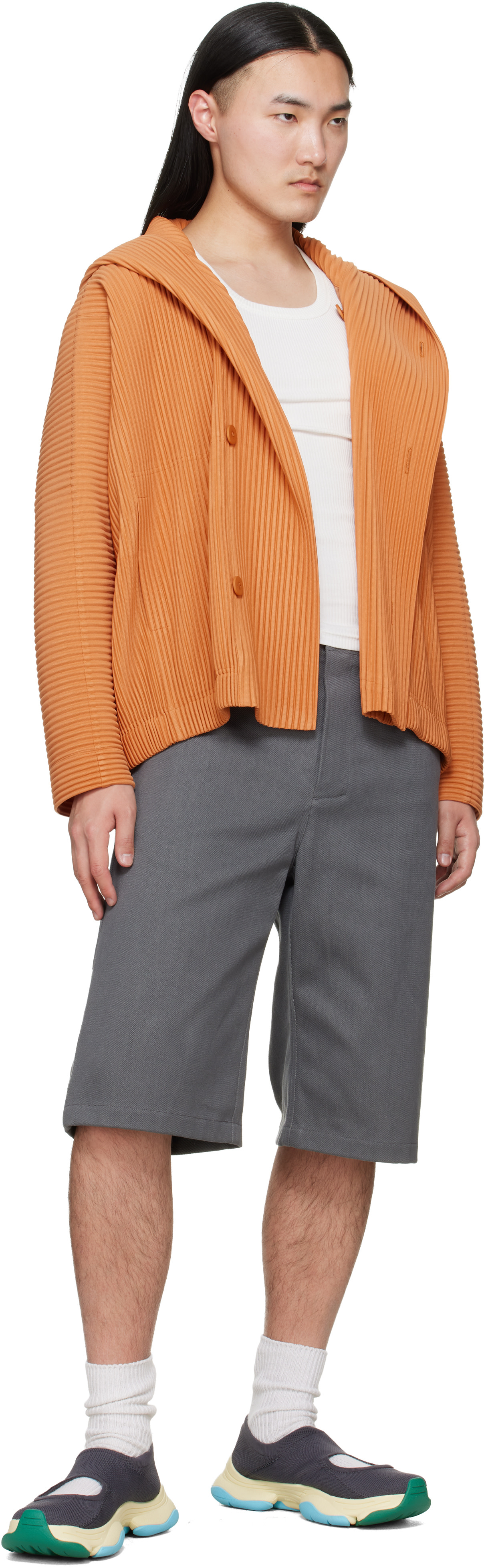 HOMME PLISSÉ ISSEY MIYAKE: Gray CAMPER Edition Karst Finch