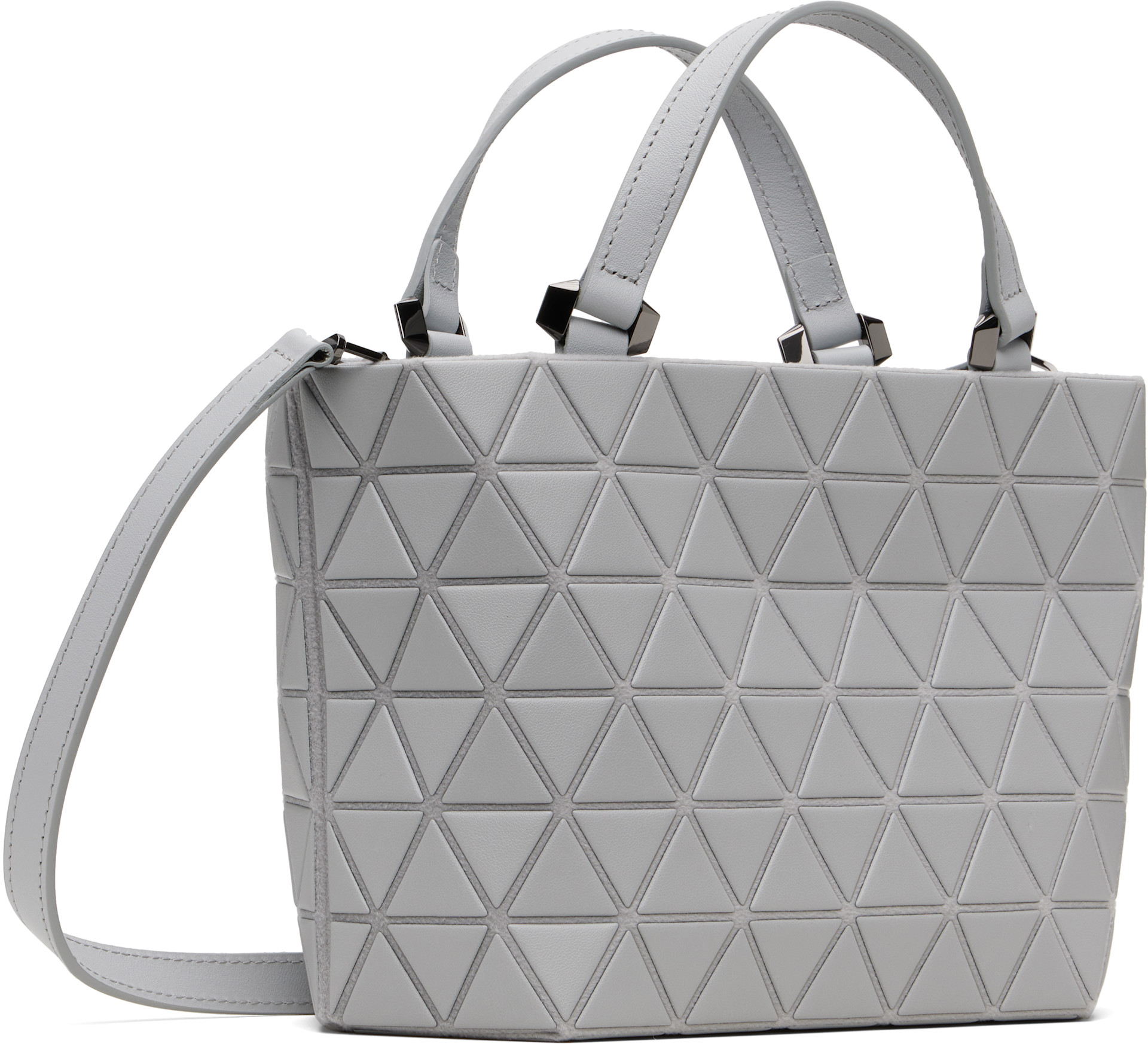 BAO BAO ISSEY MIYAKE: Gray Crystal Matte Bag | SSENSE