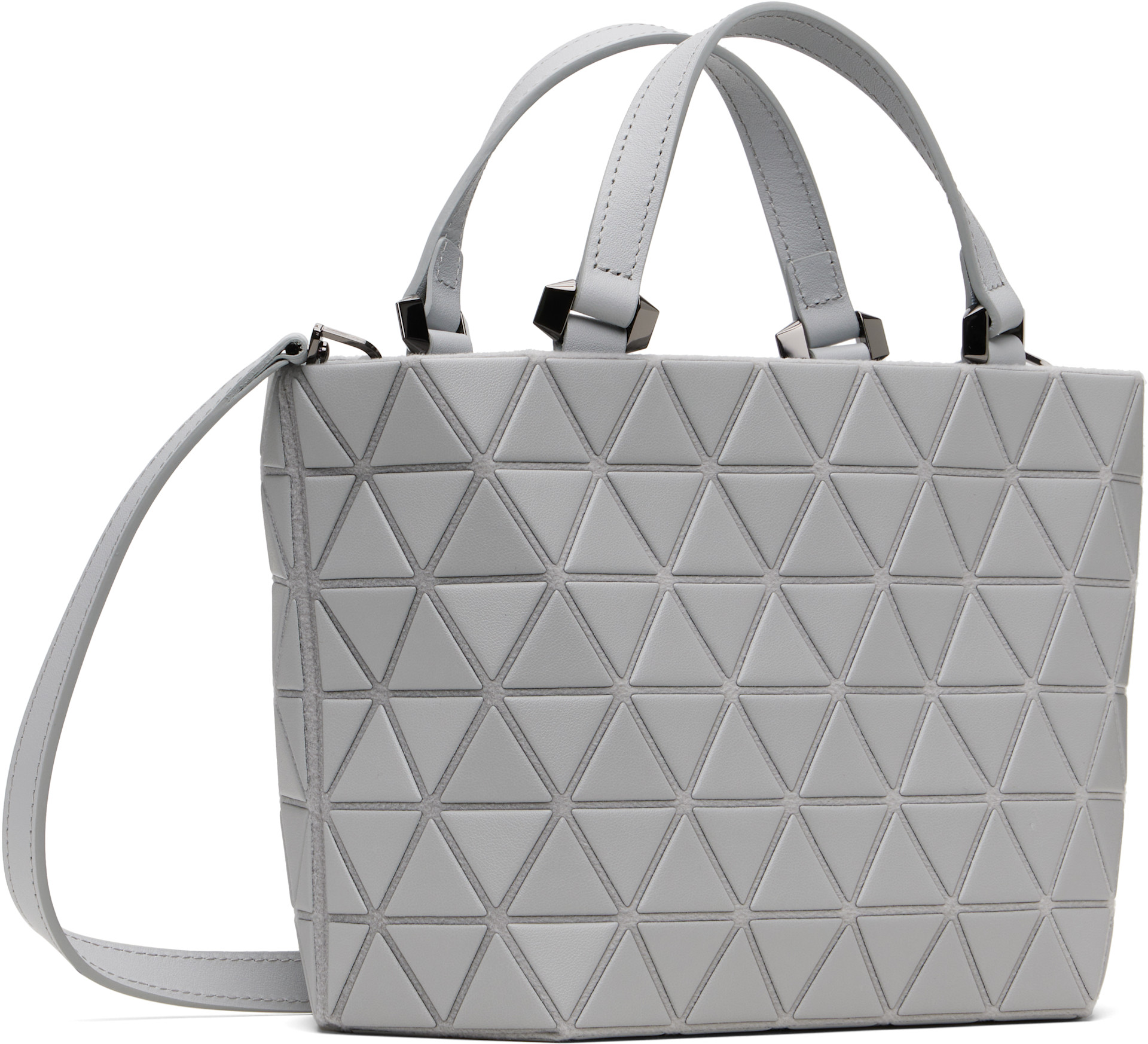 BAO BAO ISSEY MIYAKE: Gray Crystal Matte Bag | SSENSE