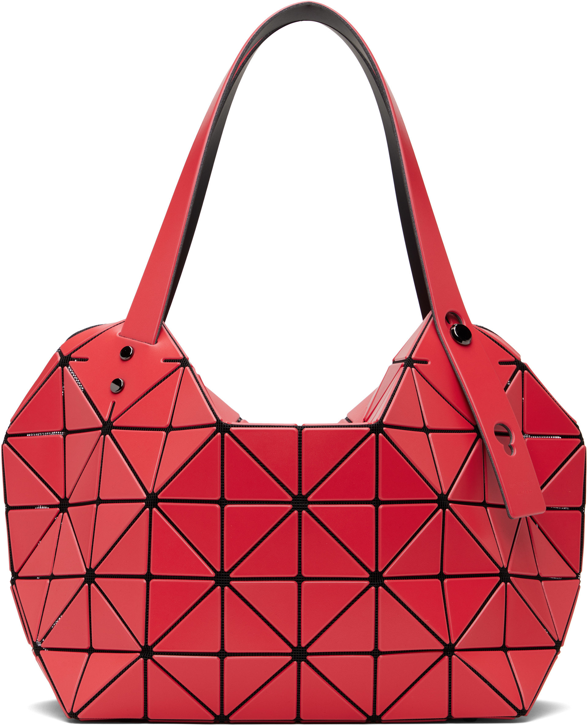 BAO BAO ISSEY MIYAKE: Red Boston Hand Bag | SSENSE Canada