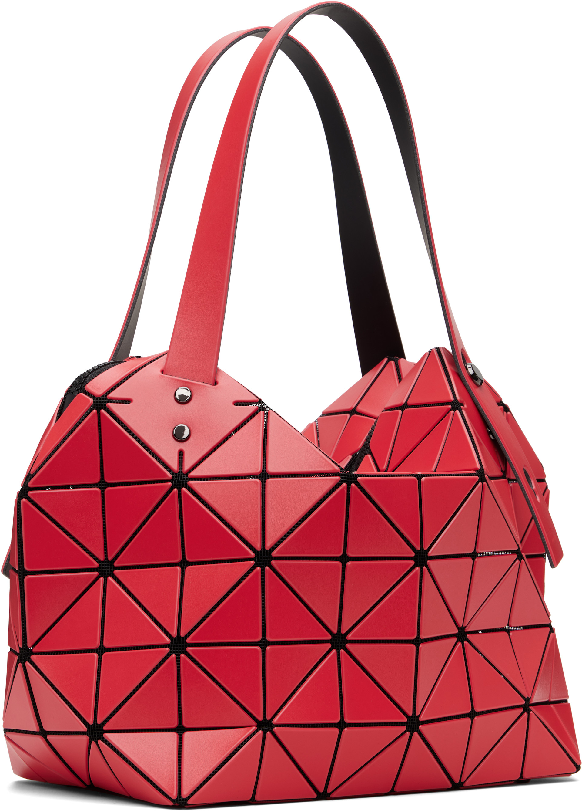 BAO BAO ISSEY MIYAKE: Red Boston Hand Bag | SSENSE