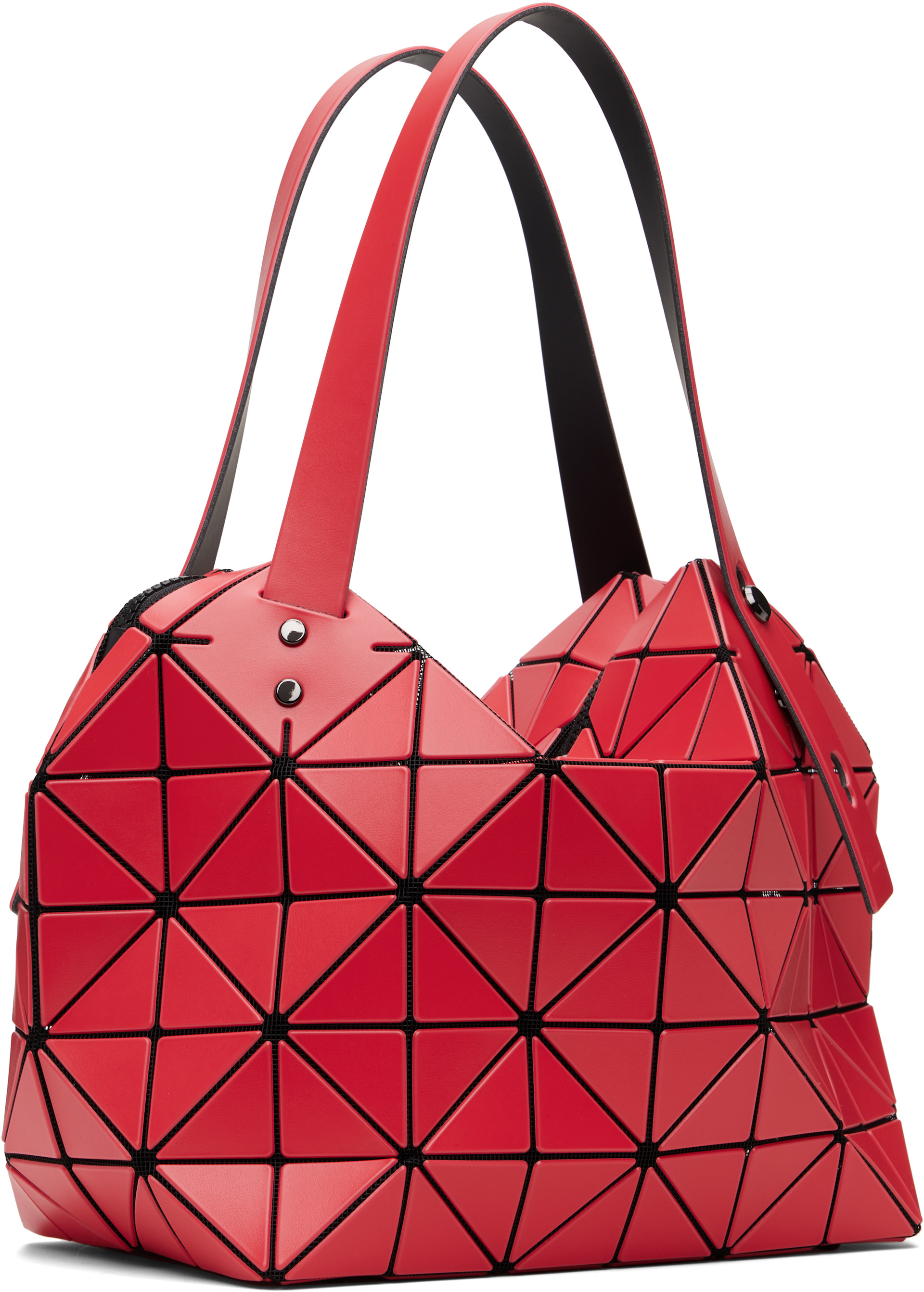 BAO BAO ISSEY MIYAKE: Red Boston Hand Bag | SSENSE