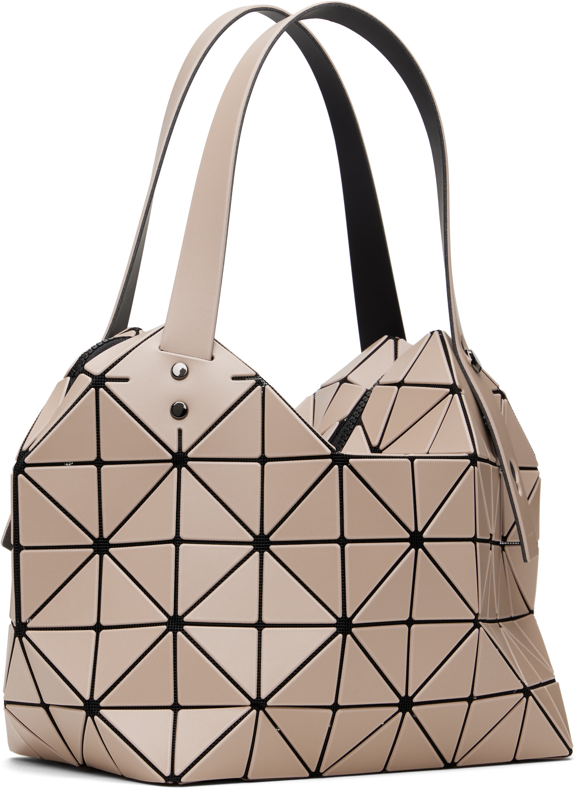 BAO BAO ISSEY MIYAKE: Beige Boston Hand Bag | SSENSE