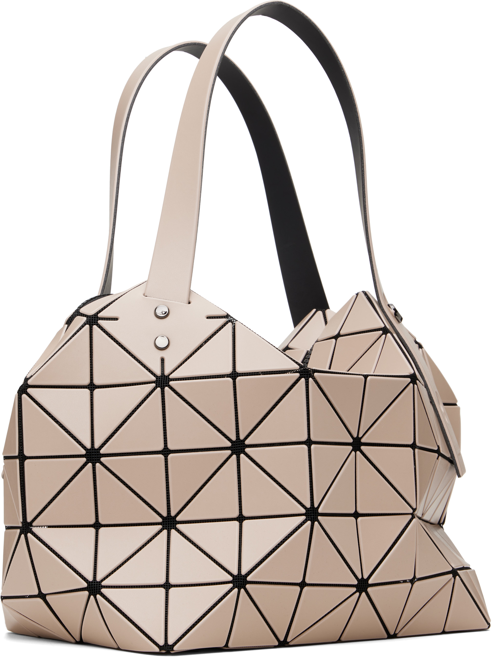 BAO BAO ISSEY MIYAKE: Beige Boston Hand Bag | SSENSE