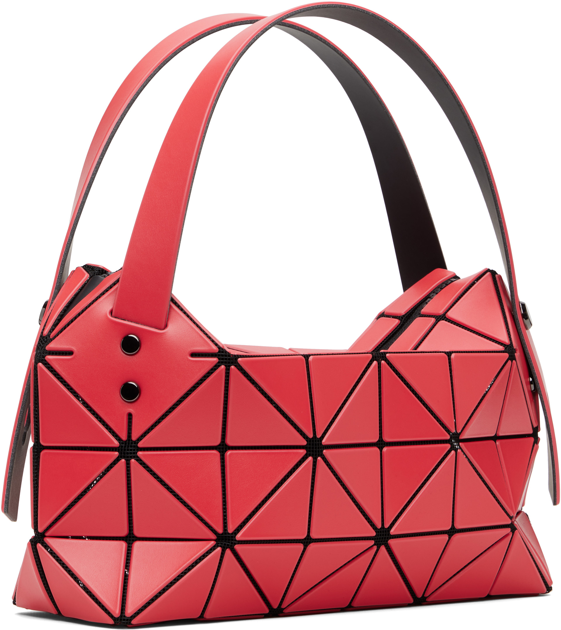 BAO BAO ISSEY MIYAKE: Red Boston Small Hand Bag | SSENSE