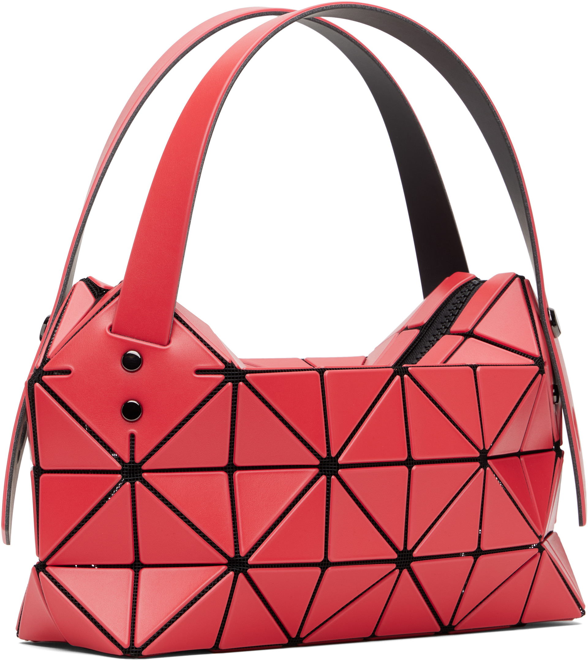 BAO BAO ISSEY MIYAKE: Red Boston Small Hand Bag | SSENSE