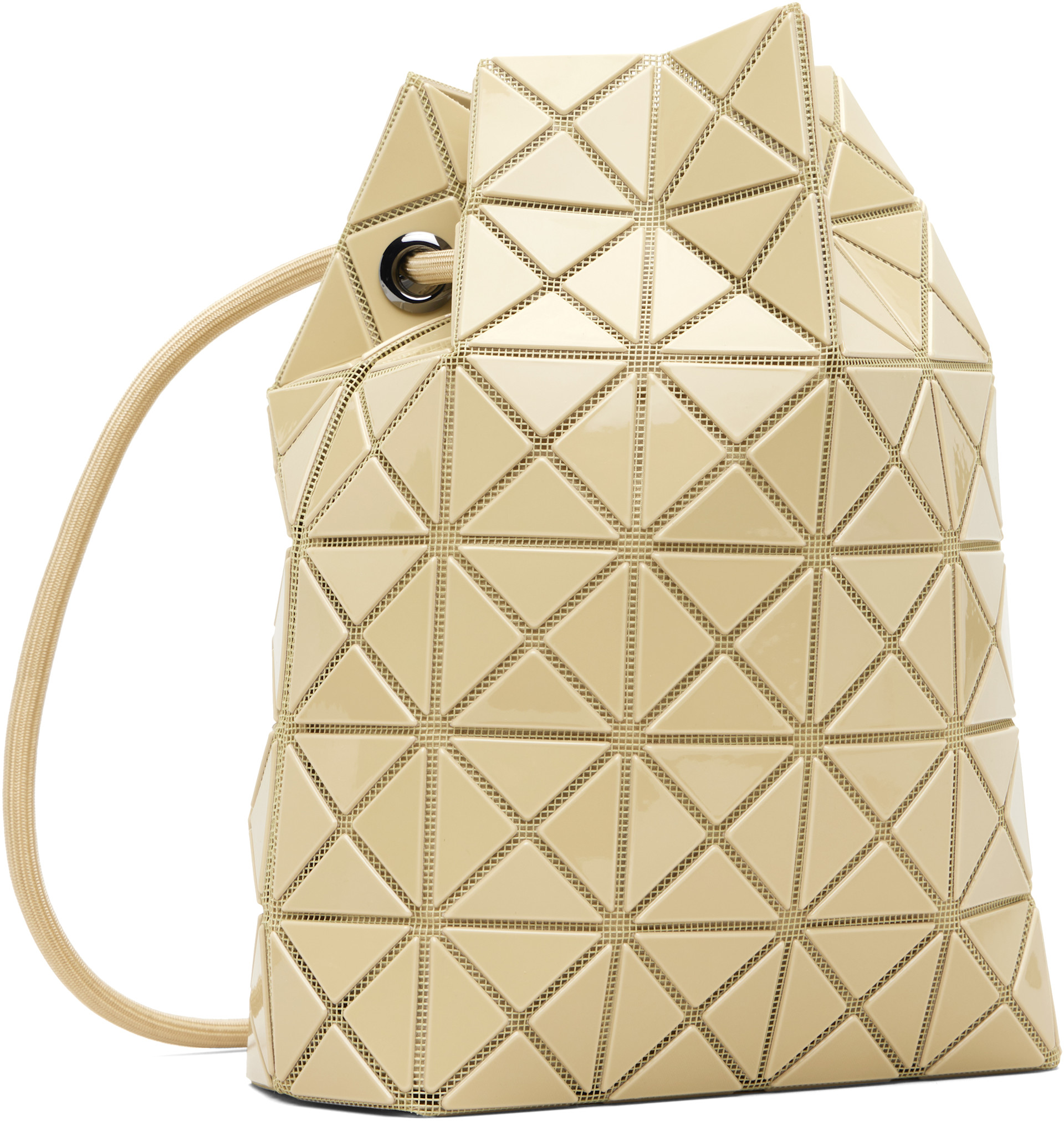 BAO BAO ISSEY MIYAKE: Beige Wring One-Tone Bag | SSENSE