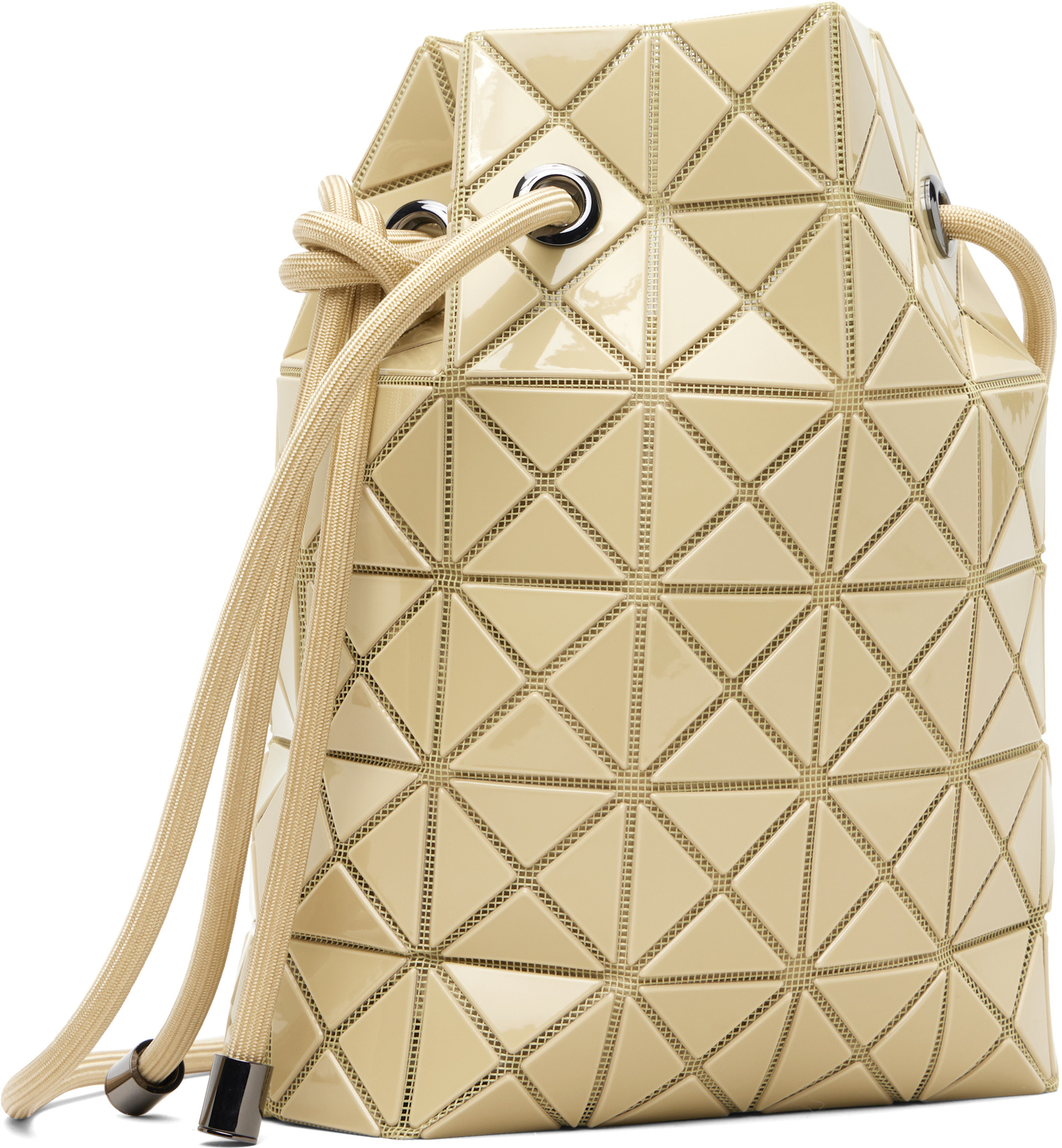 BAO BAO ISSEY MIYAKE: Beige Wring One-Tone Bag | SSENSE