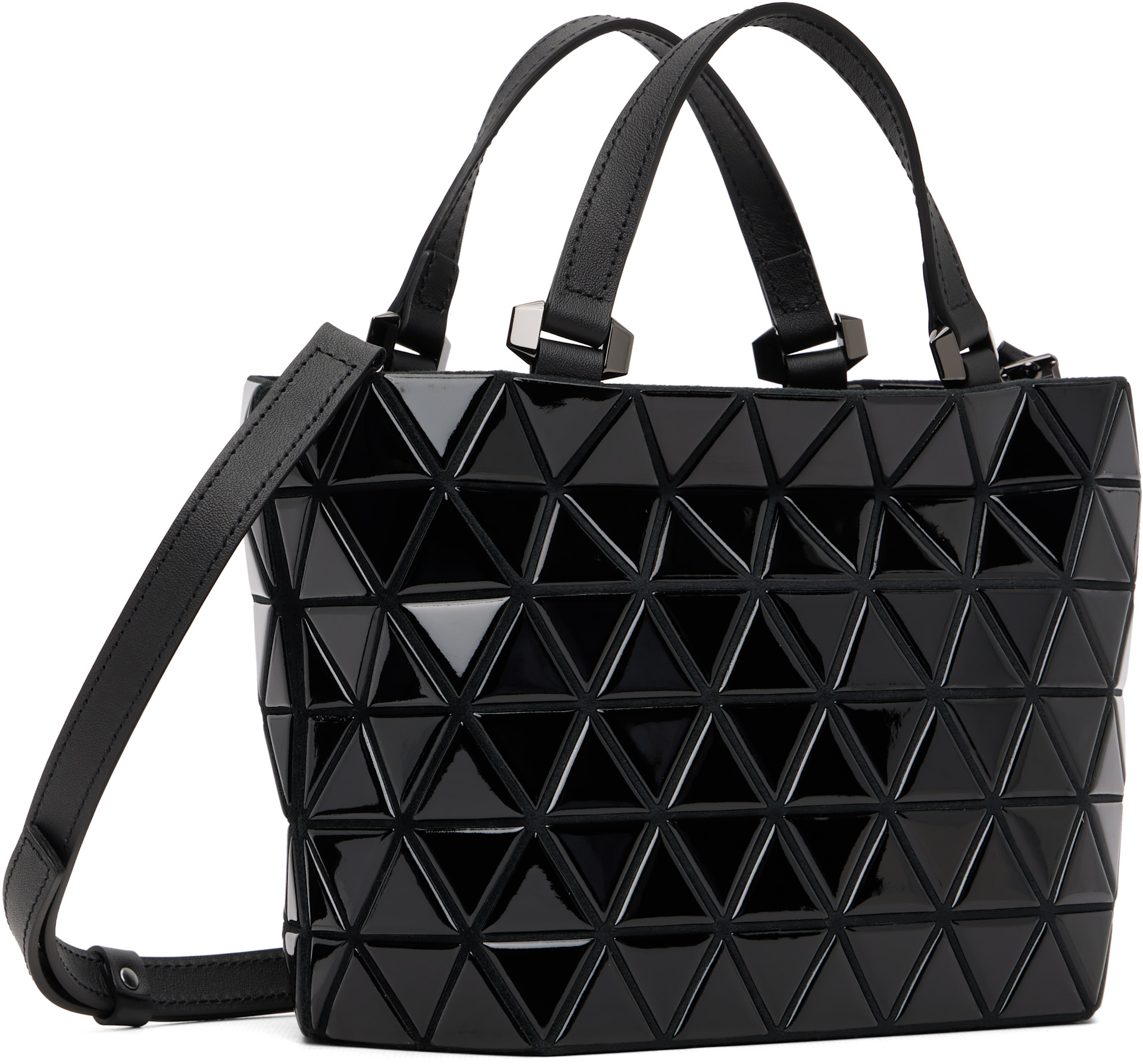 BAO BAO ISSEY MIYAKE: Black Crystal Gloss Bag | SSENSE