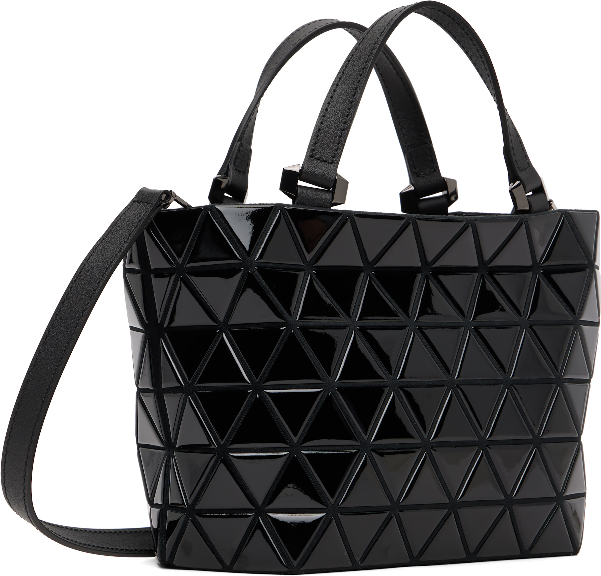 BAO BAO ISSEY MIYAKE: Black Crystal Gloss Bag | SSENSE