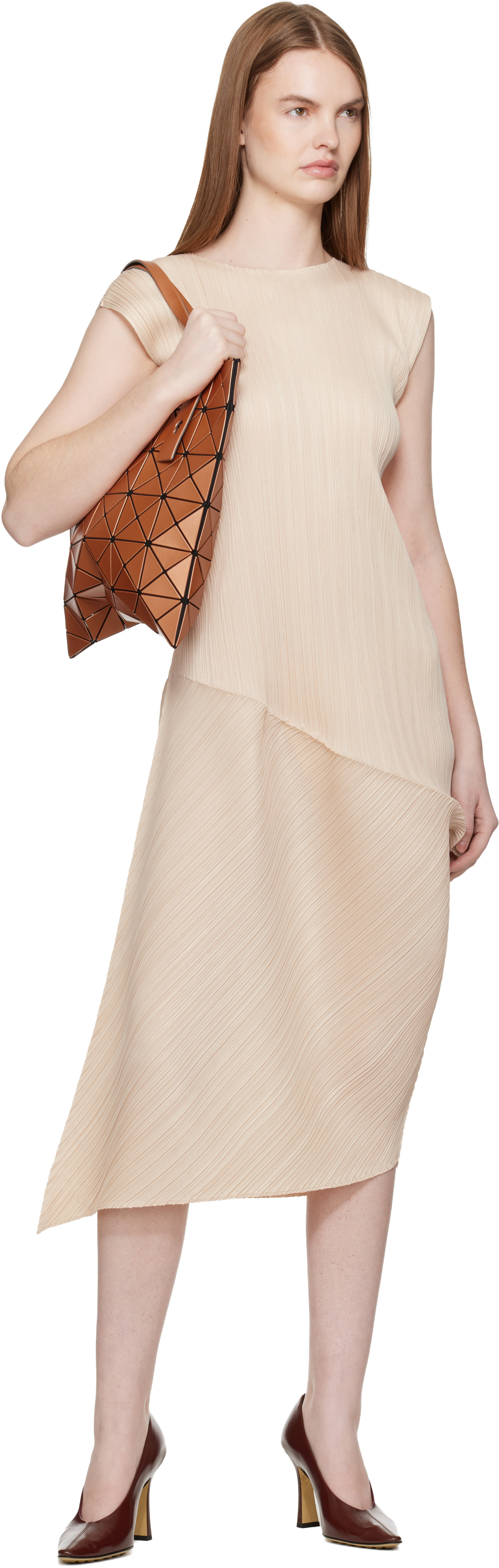 BAO BAO ISSEY MIYAKE: Orange Lucent Metallic Tote | SSENSE