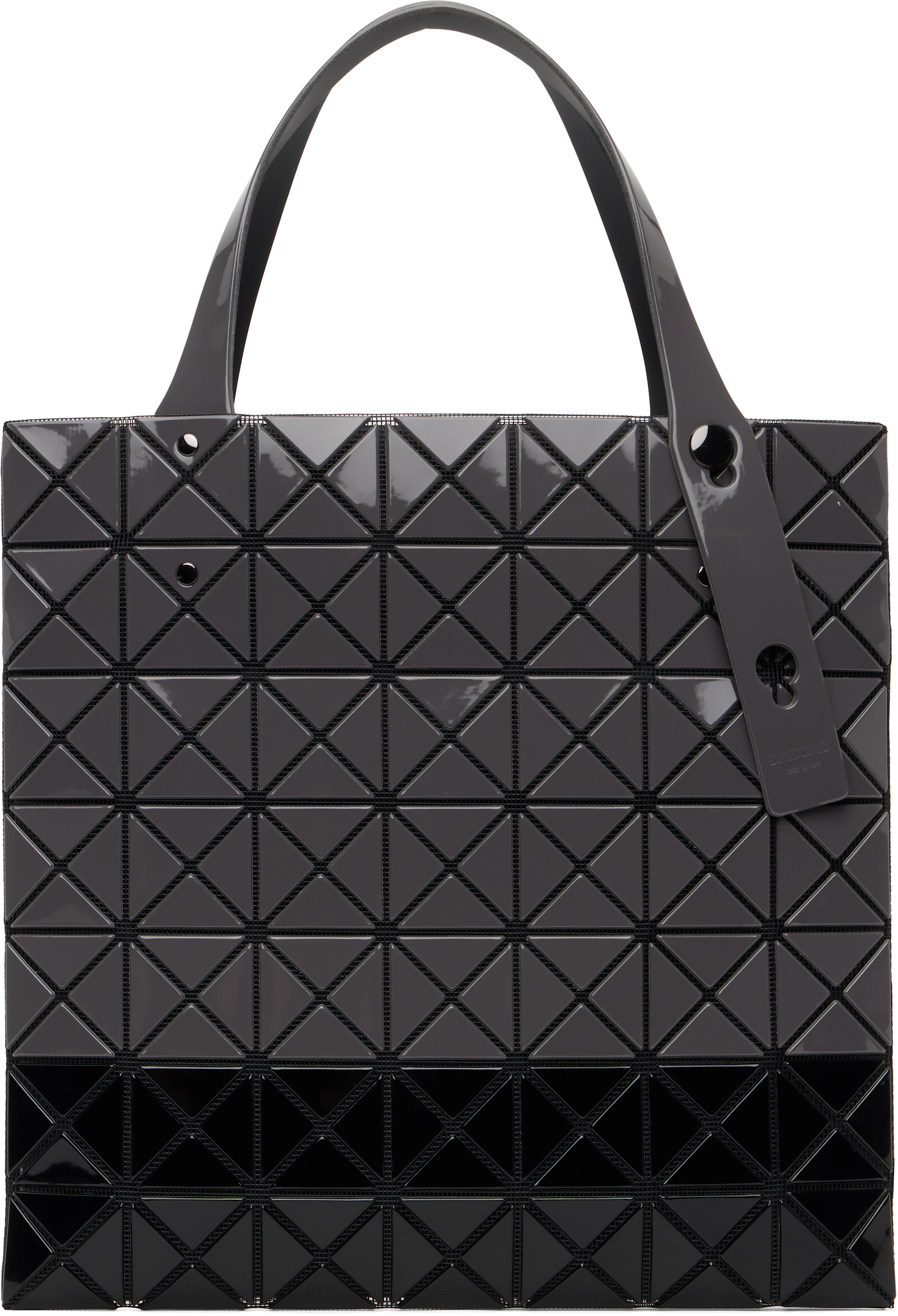 BAO BAO ISSEY MIYAKE: Gray Prism Bi-Color Tote | SSENSE