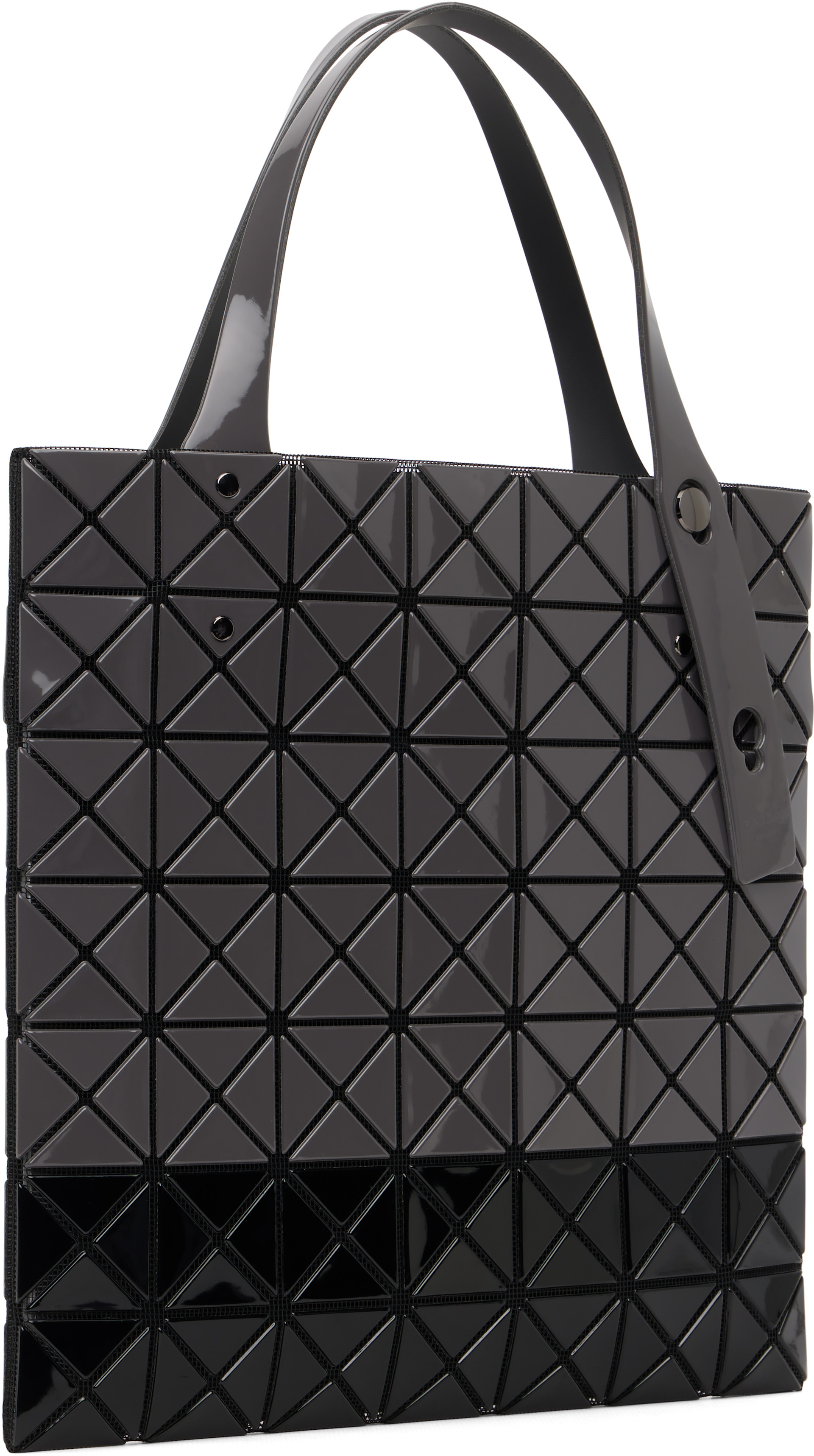 BAO BAO ISSEY MIYAKE: Gray Prism Bi-Color Tote | SSENSE