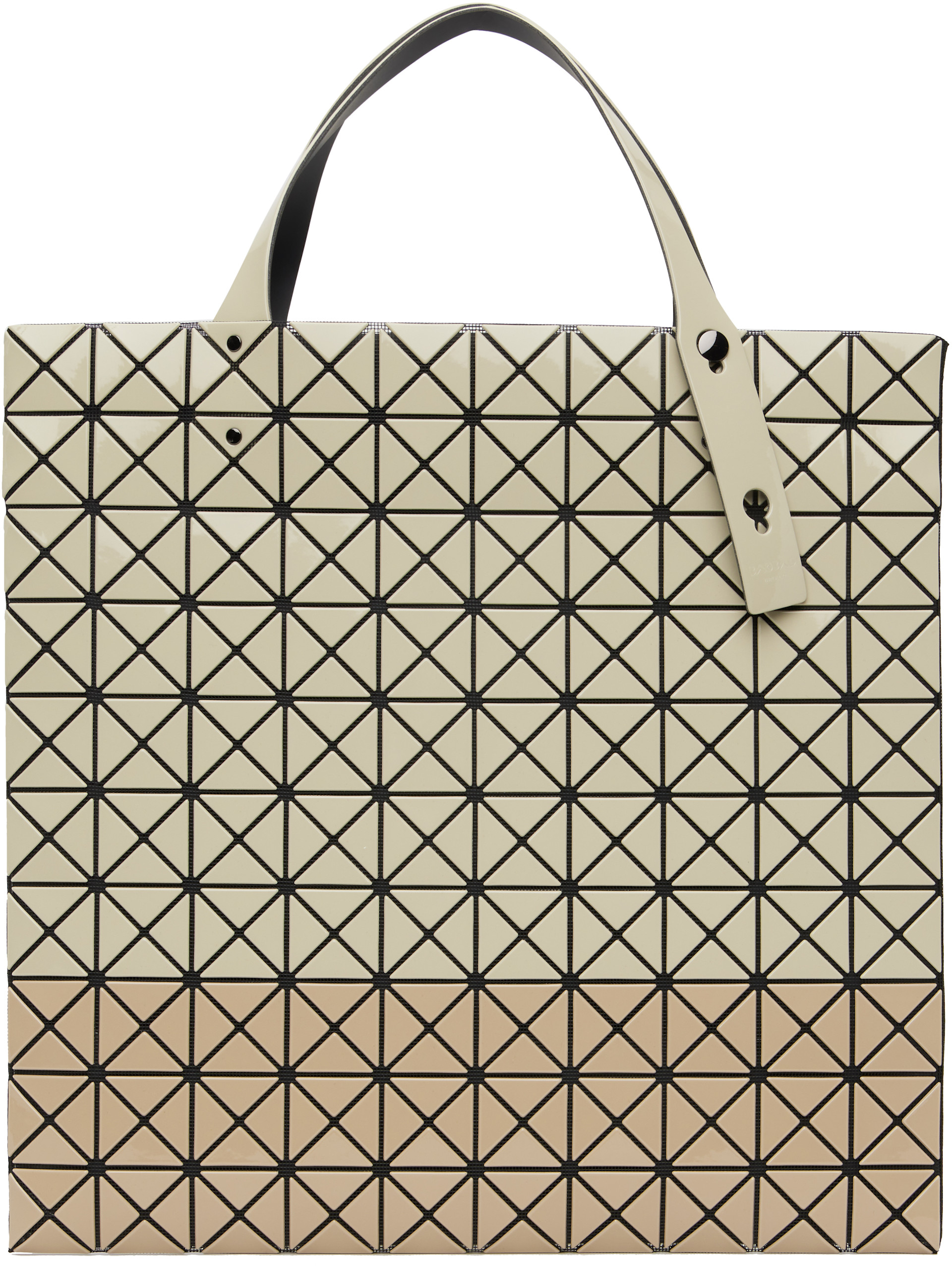 BAO BAO ISSEY MIYAKE: Beige Prism Bi-Color Tote | SSENSE