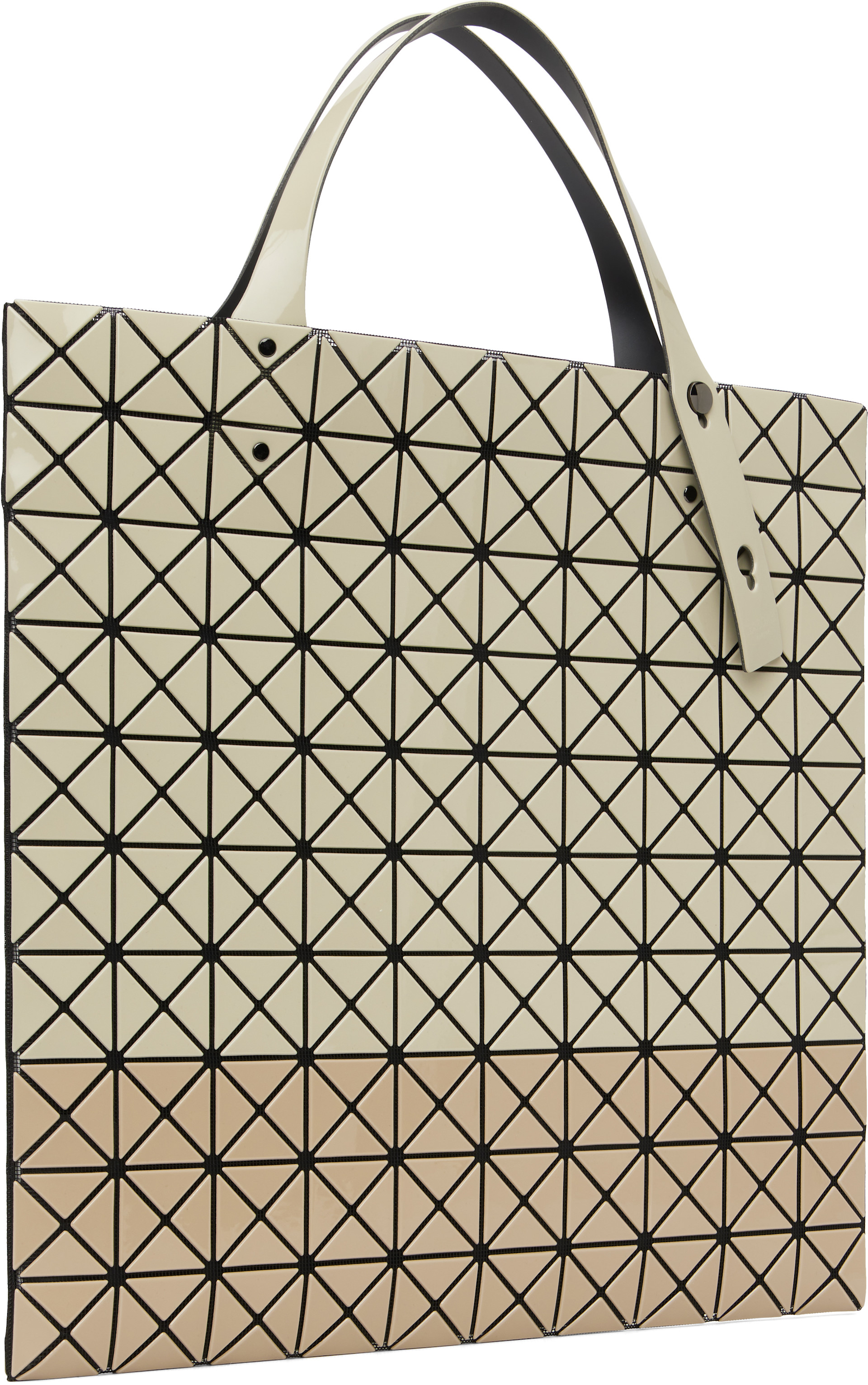 BAO BAO ISSEY MIYAKE: Beige Prism Bi-Color Tote | SSENSE