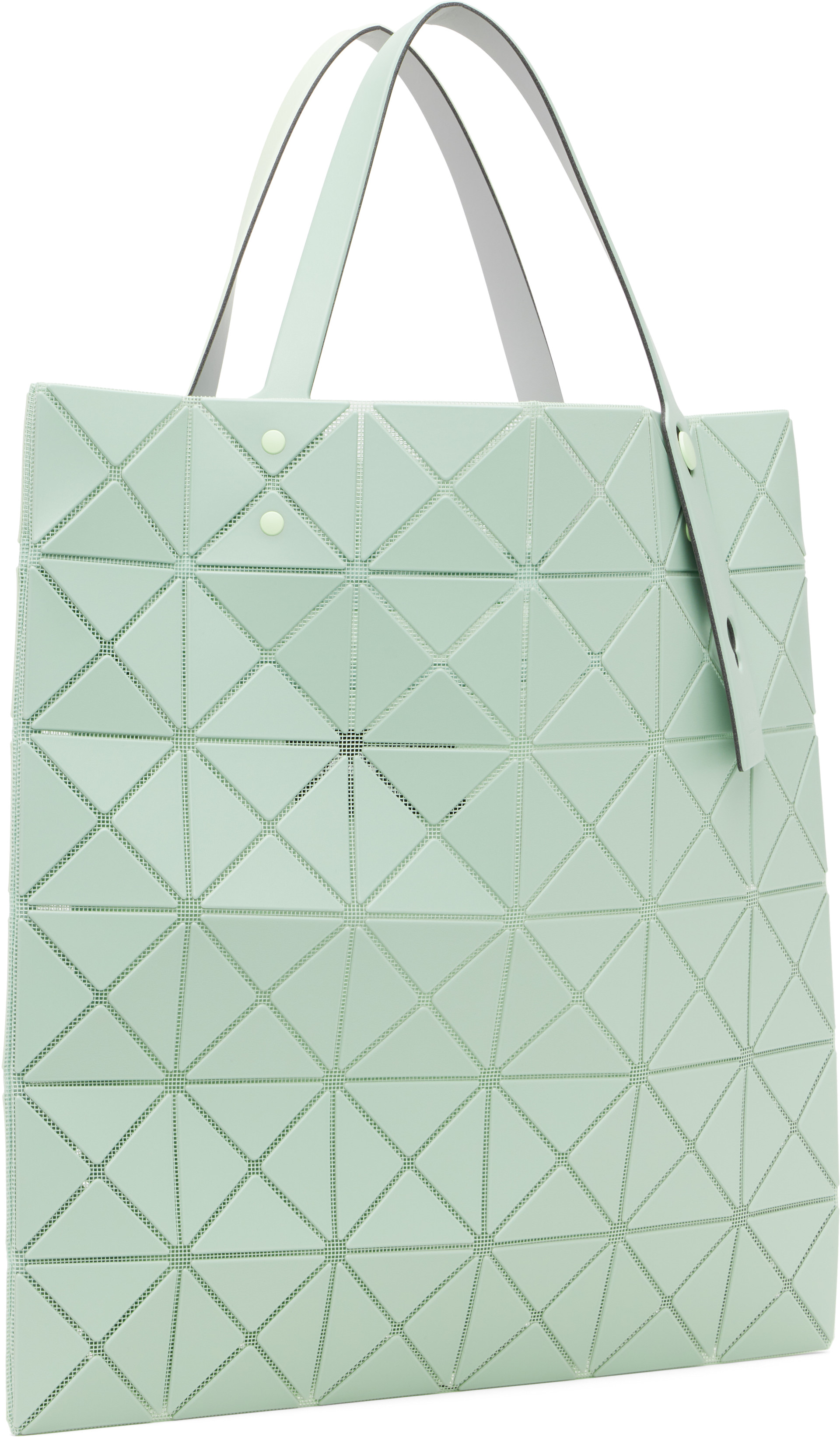 BAO BAO ISSEY MIYAKE ルーセント メタリック　カーキ BAO BAO ISSEY MIYAKE: Green Lucent W Color Tote | SSENSE