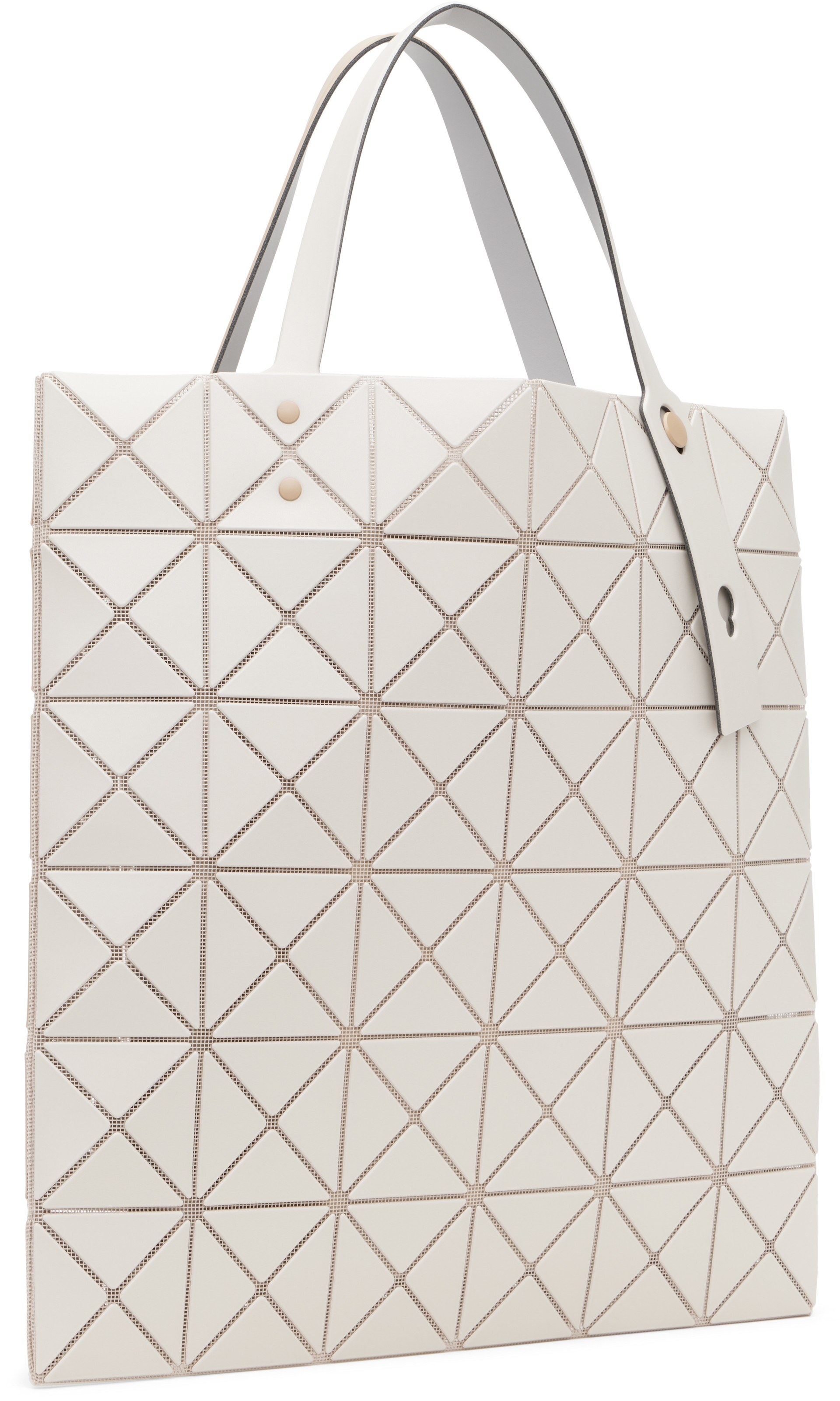 BAO BAO ISSEY MIYAKE: Beige Lucent W Color Tote | SSENSE