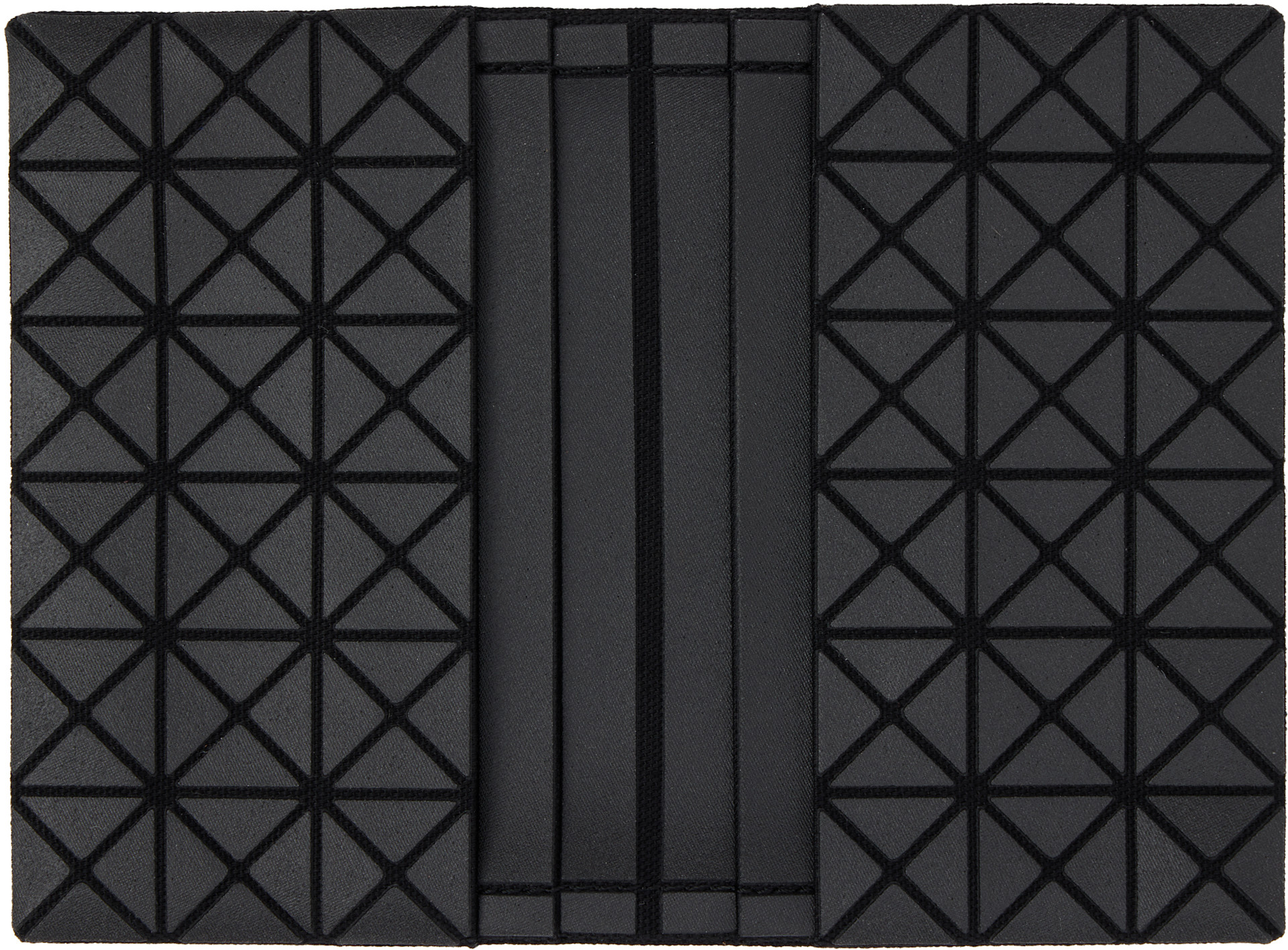 BAO BAO ISSEY MIYAKE: Black Oyster Card Holder | SSENSE