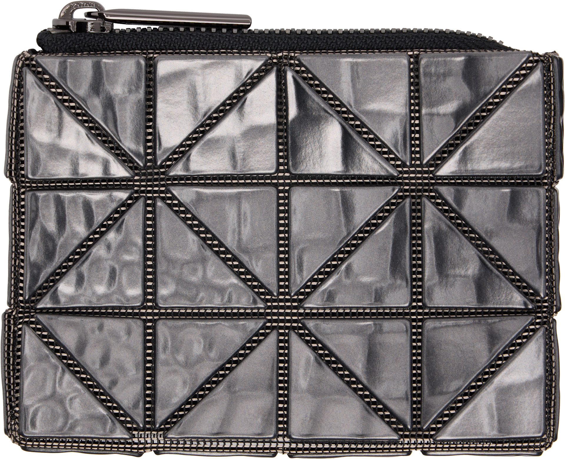 【新品未使用】issey miyake baobao ウォレット BAO BAO ISSEY MIYAKE: Gunmetal Cassette Wallet | SSENSE