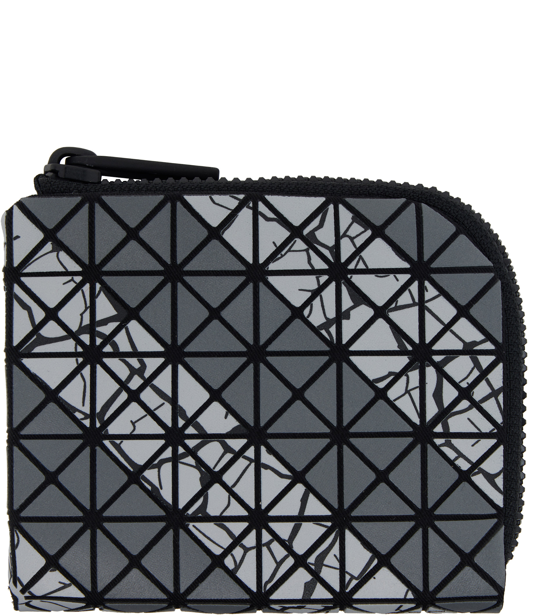 BAO BAO ISSEY MIYAKE: Gray Autobahn Clam Wallet | SSENSE