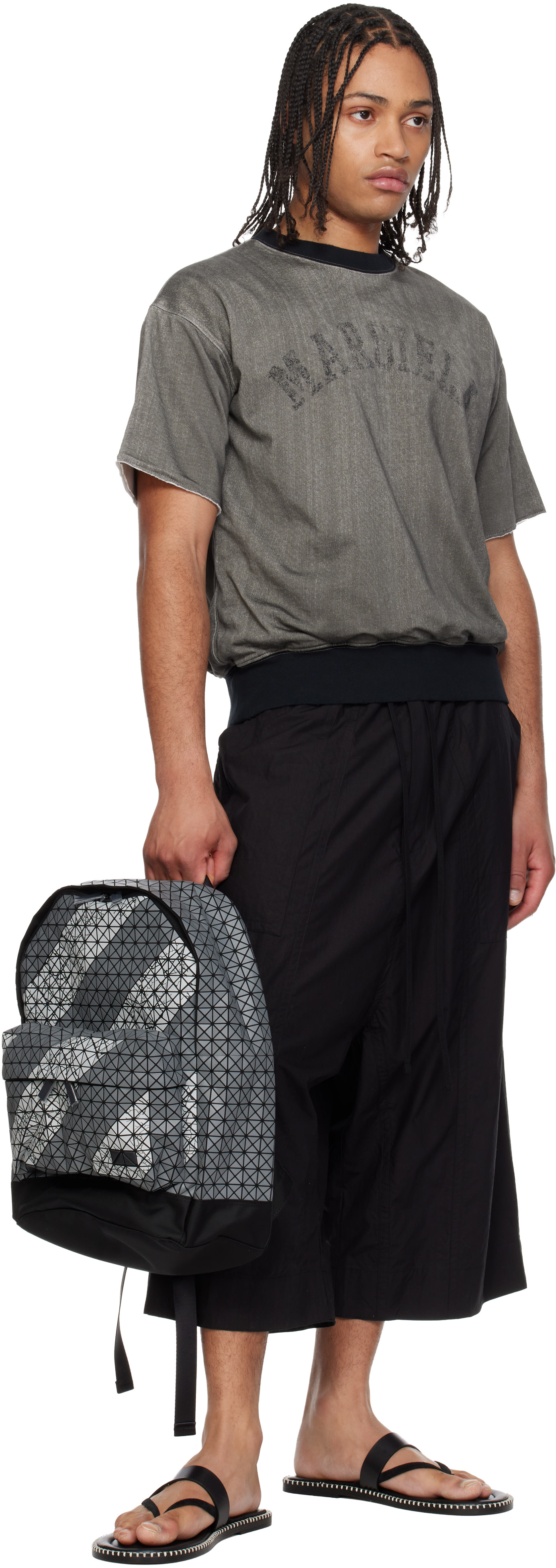 BAO BAO ISSEY MIYAKE: Gray Daypack Autobahn Backpack | SSENSE