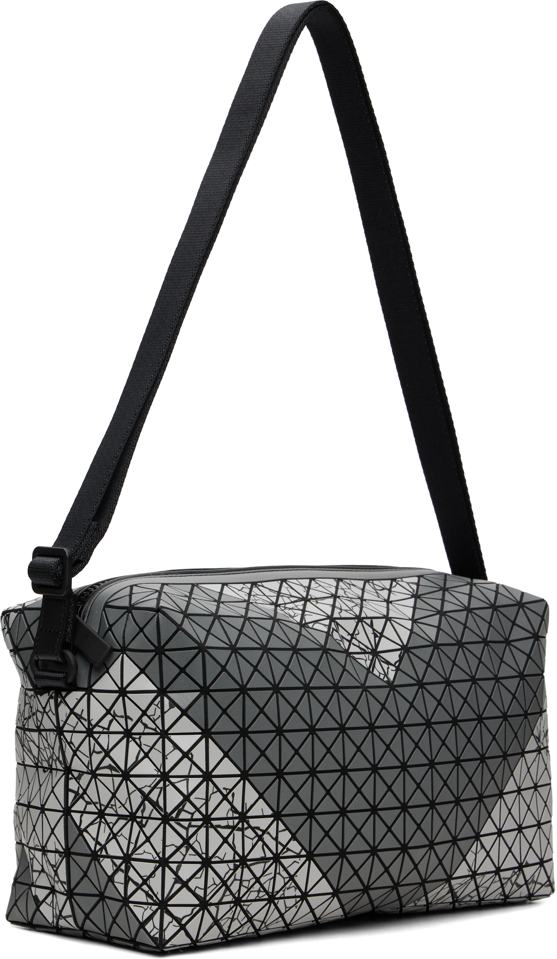 BAO BAO ISSEY MIYAKE: Gray Autobahn Saddle Bag | SSENSE