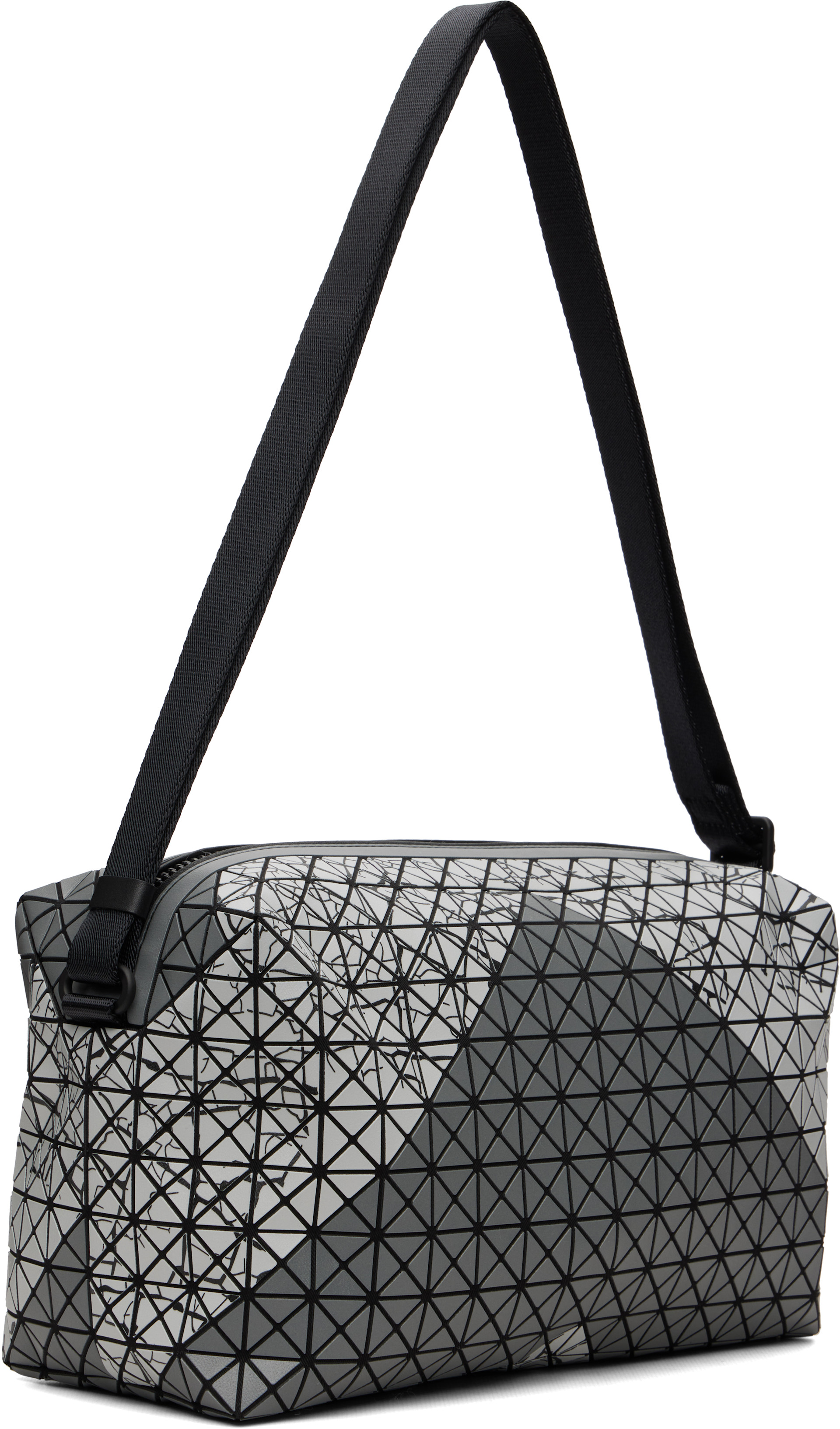 BAO BAO ISSEY MIYAKE: Gray Autobahn Saddle Bag | SSENSE