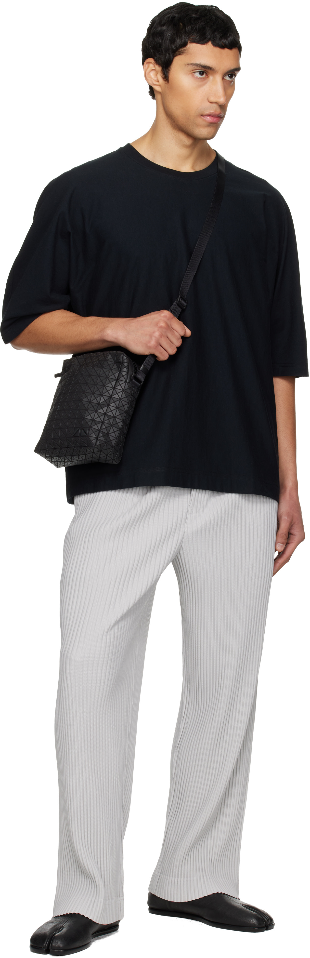 BAO BAO ISSEY MIYAKE: Black Voyager Reflector Bag | SSENSE
