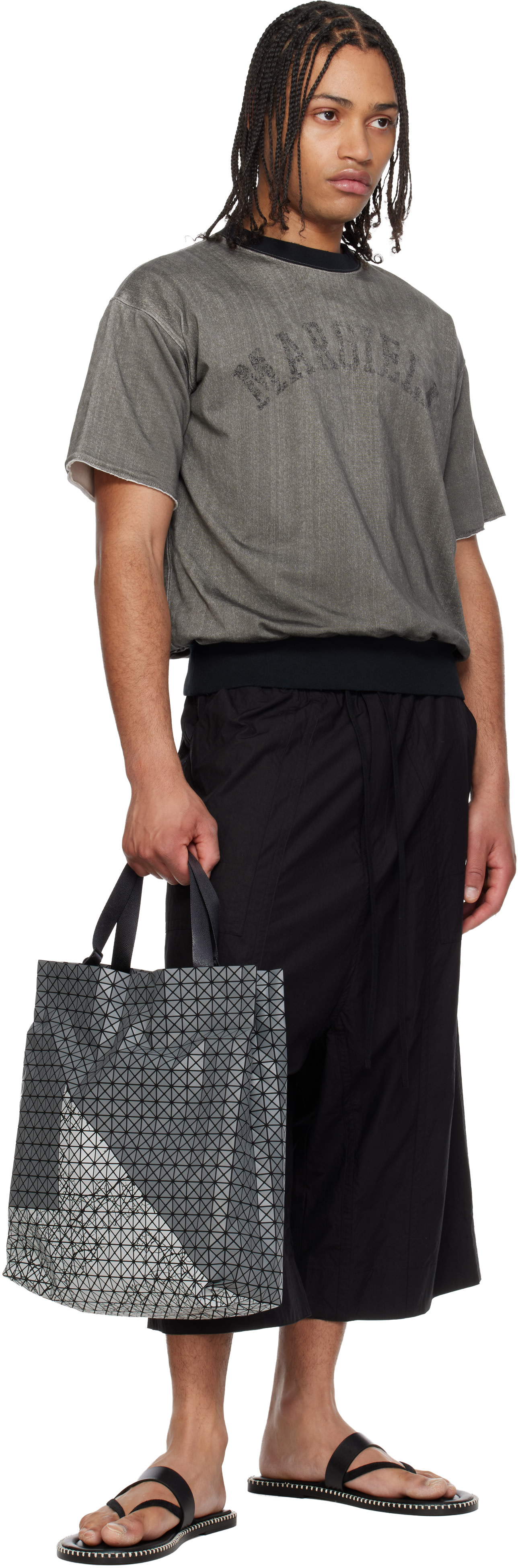BAO BAO ISSEY MIYAKE: Gray Cart S Autobahn Tote | SSENSE