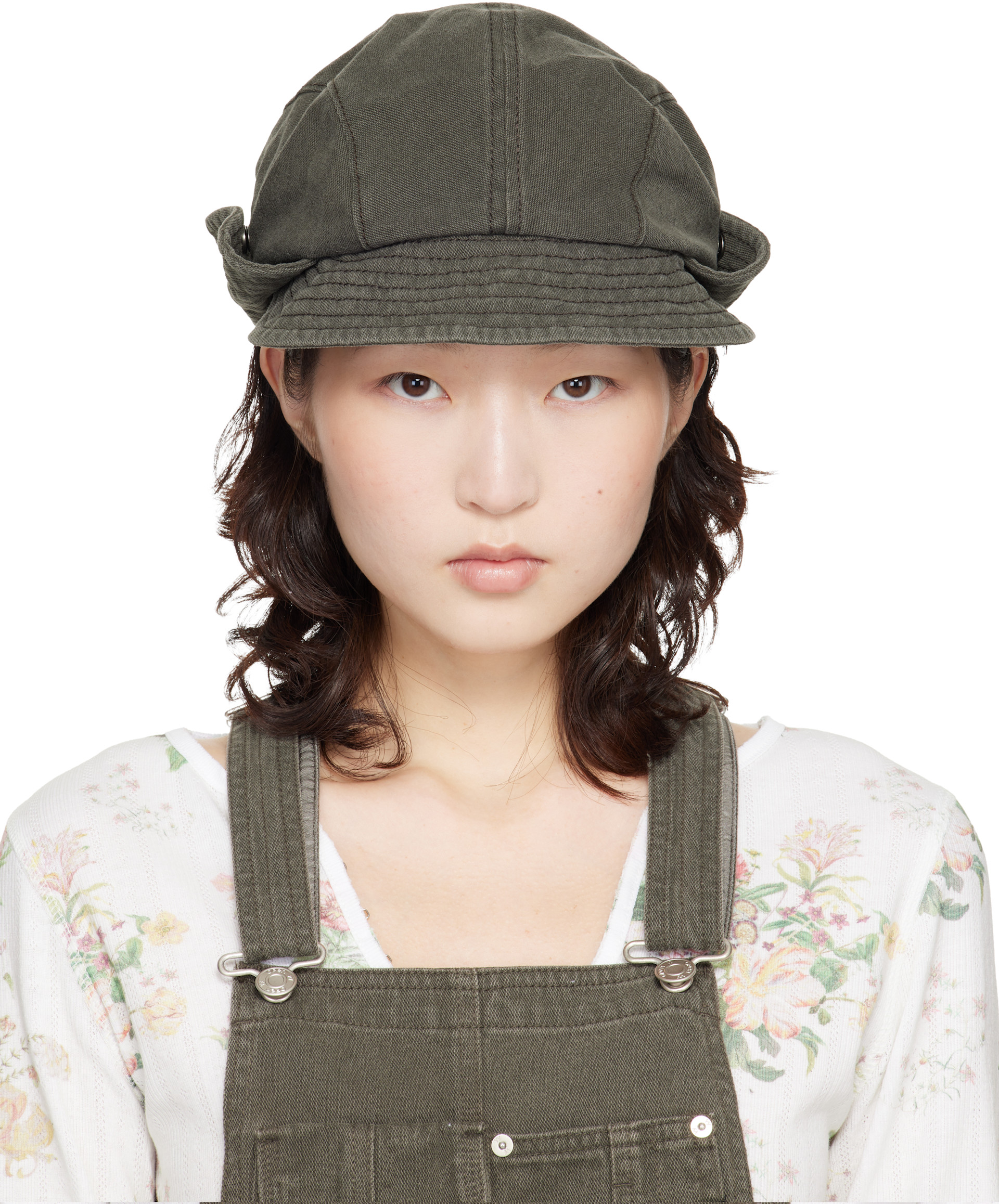 OPEN YY: Khaki Bucket Beret Cap | SSENSE Australia
