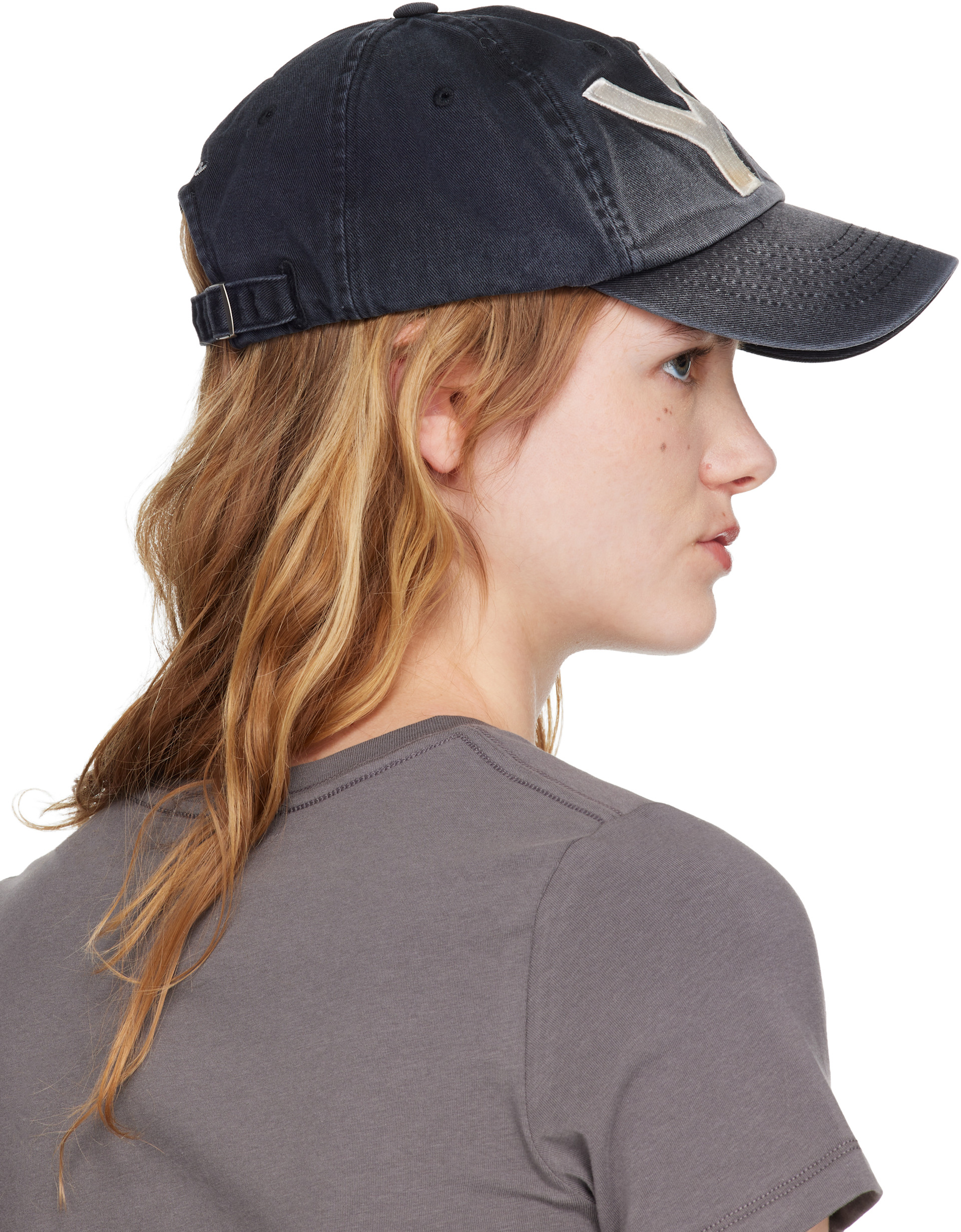 OPEN YY: Black 'YY' Gradient Ball Cap | SSENSE
